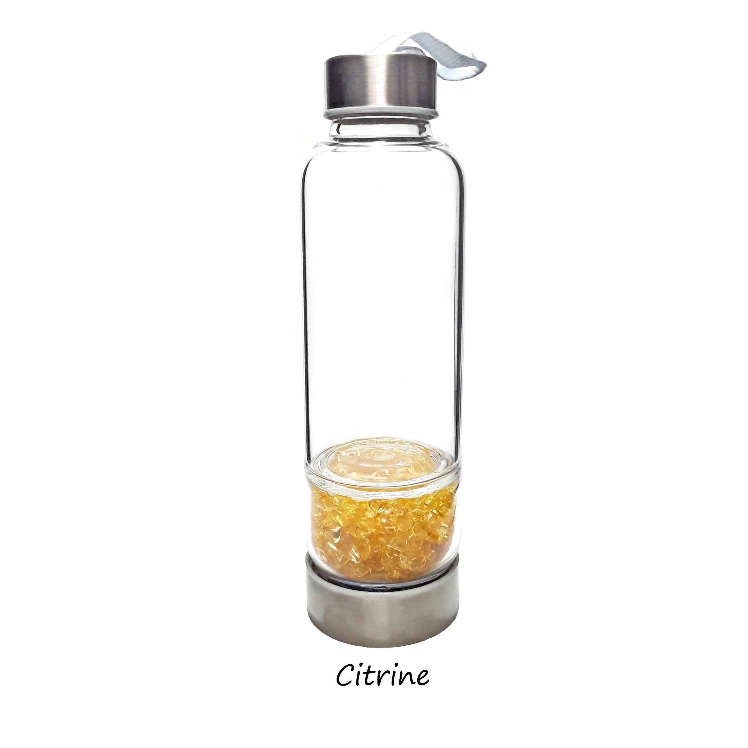 Healing Glass Water Bottle with Crystal Infusion - 9