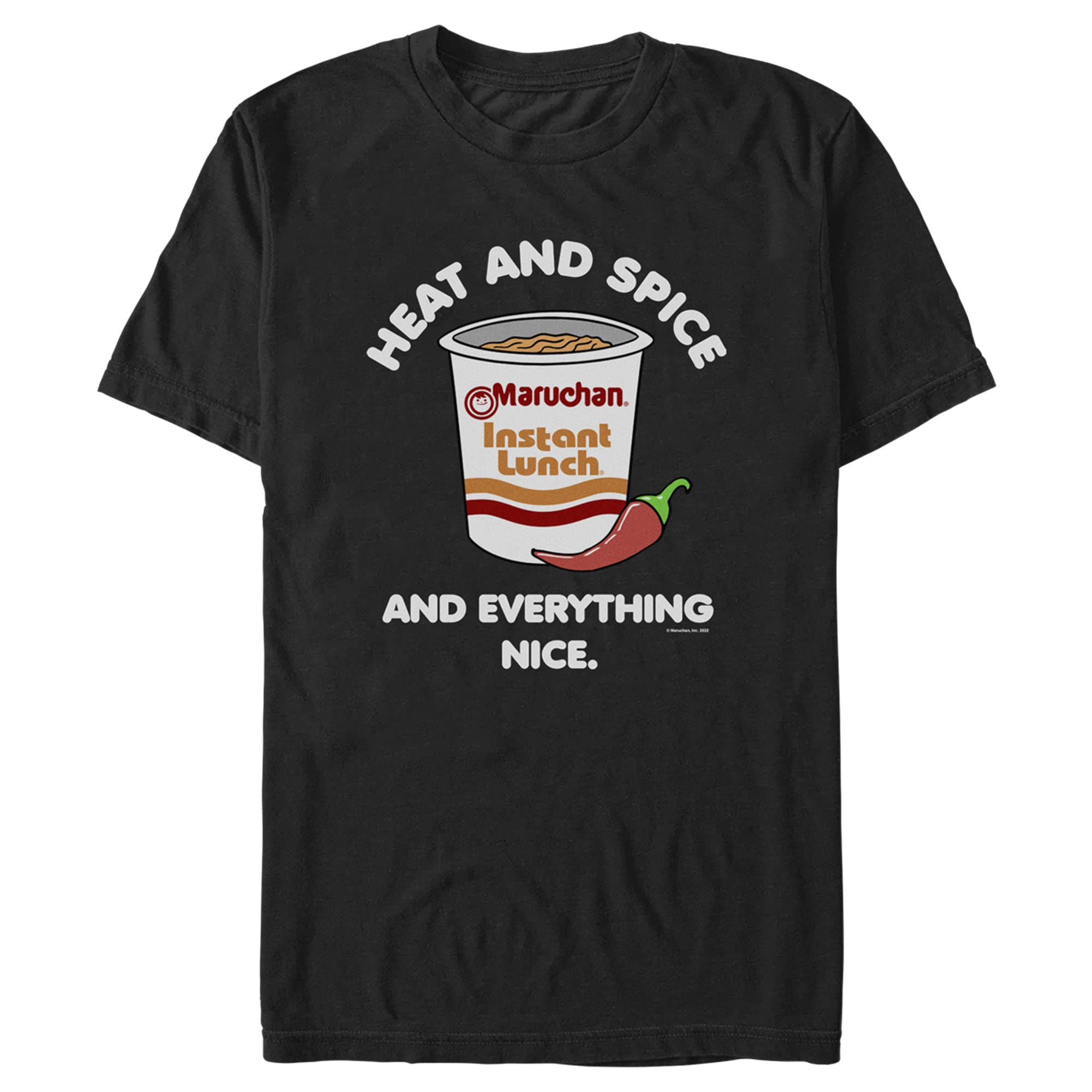 Men's Maruchan Heat Spice & Everything Nice Graphic T-Shirt | Anime & Ramen Lover Tee | Casual Wear & Gift for Foodies