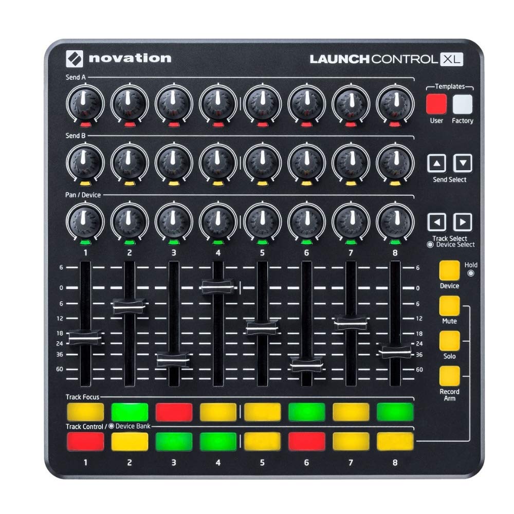 Novation Launch Control XL MIDI USB Controller for Ableton Live - Bundle with Studio Headphones & 4-Port USB 3.0 Hub | Perfect for Music Production, DJing & Home Recording Studios