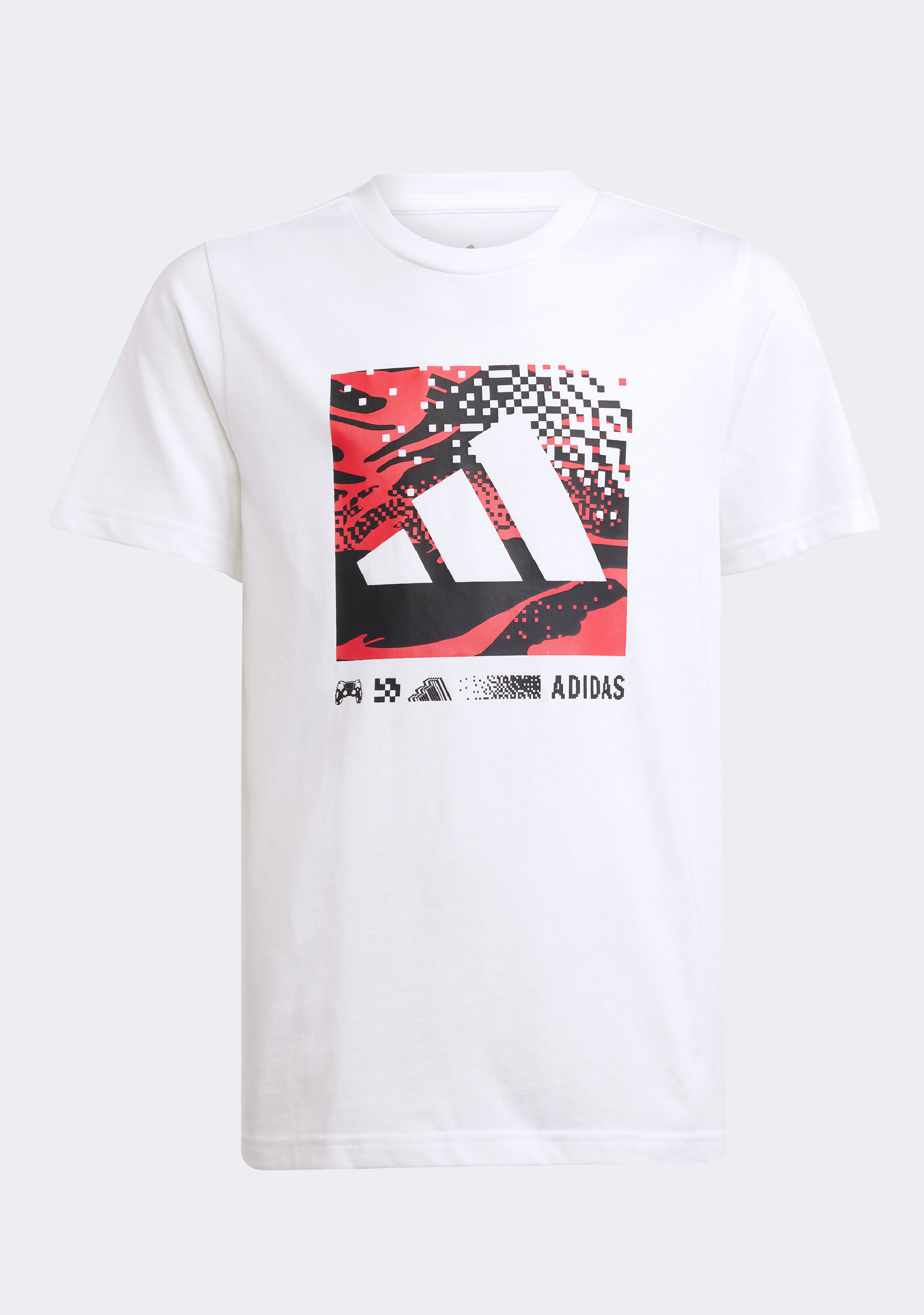 Adidas Kids' Camo Logo T-Shirt - Comfortable Cotton Short Sleeve Graphic Tee for Boys & Girls - Perfect for School, Play & Everyday Wear