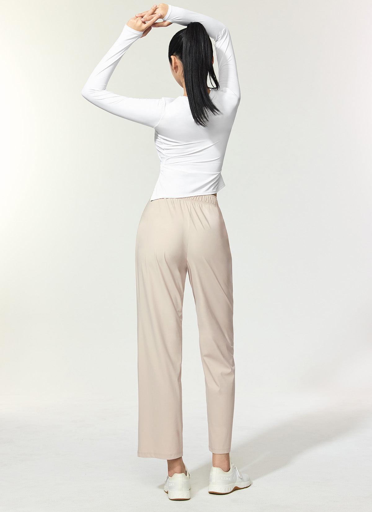 Breathable Cooling Drape Finger Hole Long Sleeve Shirt - Perfect for Yoga, Running & Outdoor Activities