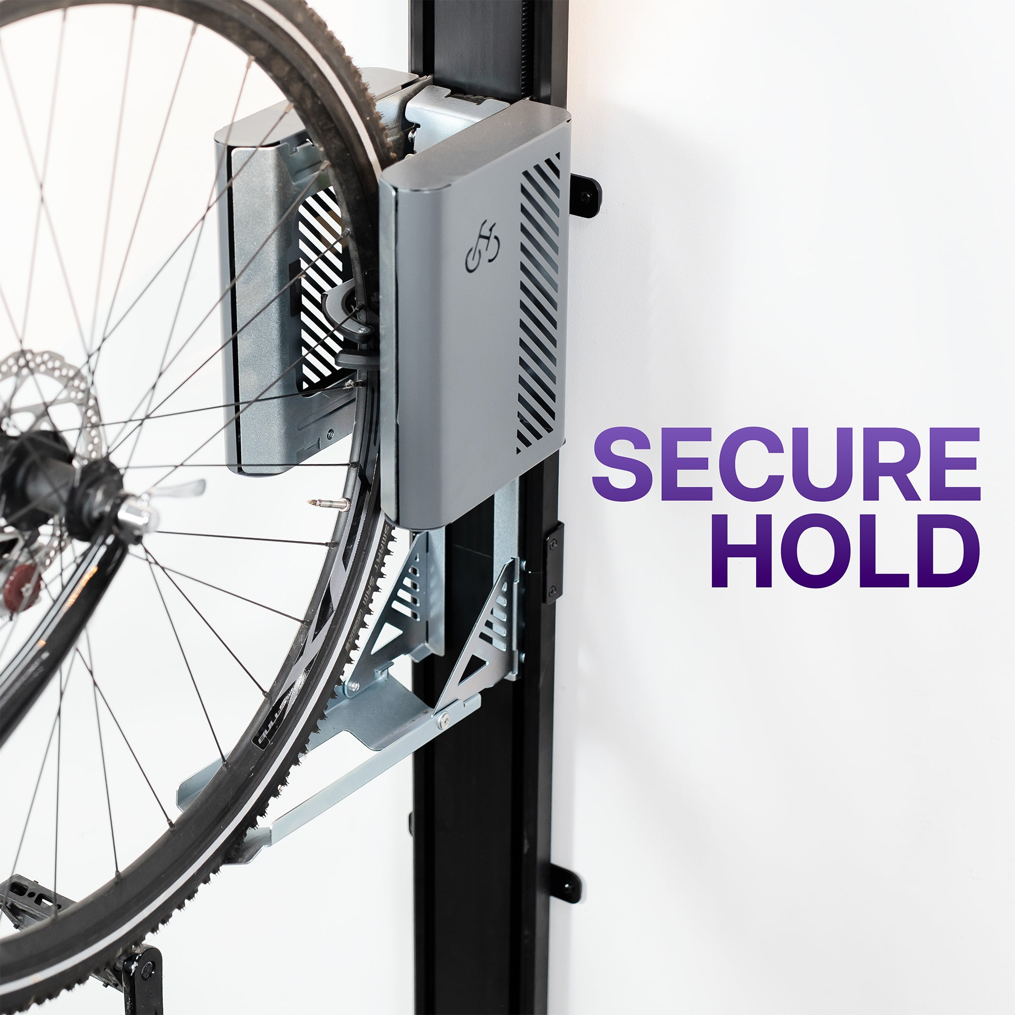 VIVO Vertical Wall Mounted Bike Rack with Mechanical Lift - Space Saving Bike Storage for Garage, Home & Apartments - Easy Installation & Secure Bike Parking Solution