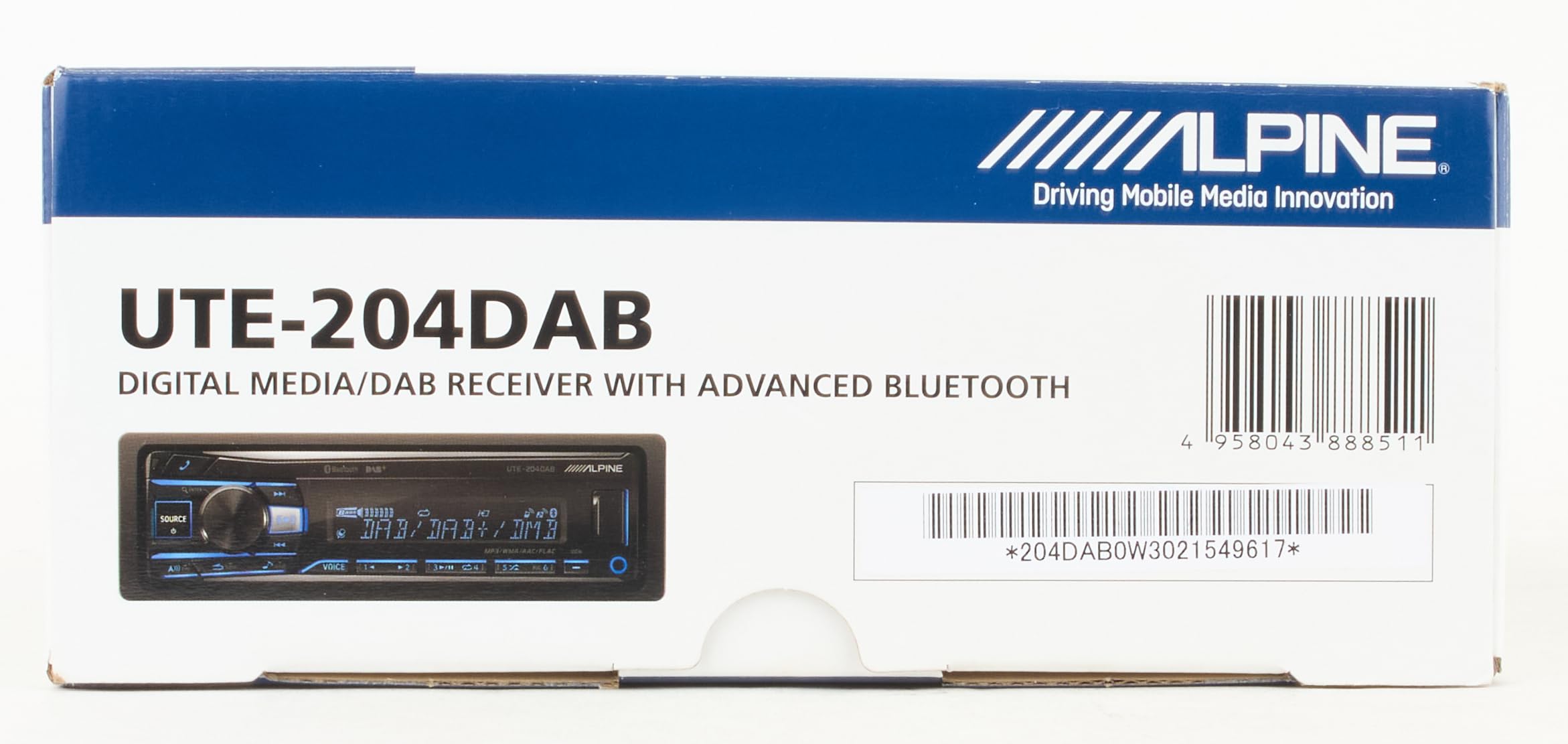 Alpine Electronics 1 Din Car Stereo with DAB Radio & Bluetooth - In-Car Entertainment for Music Streaming & Hands-Free Calling