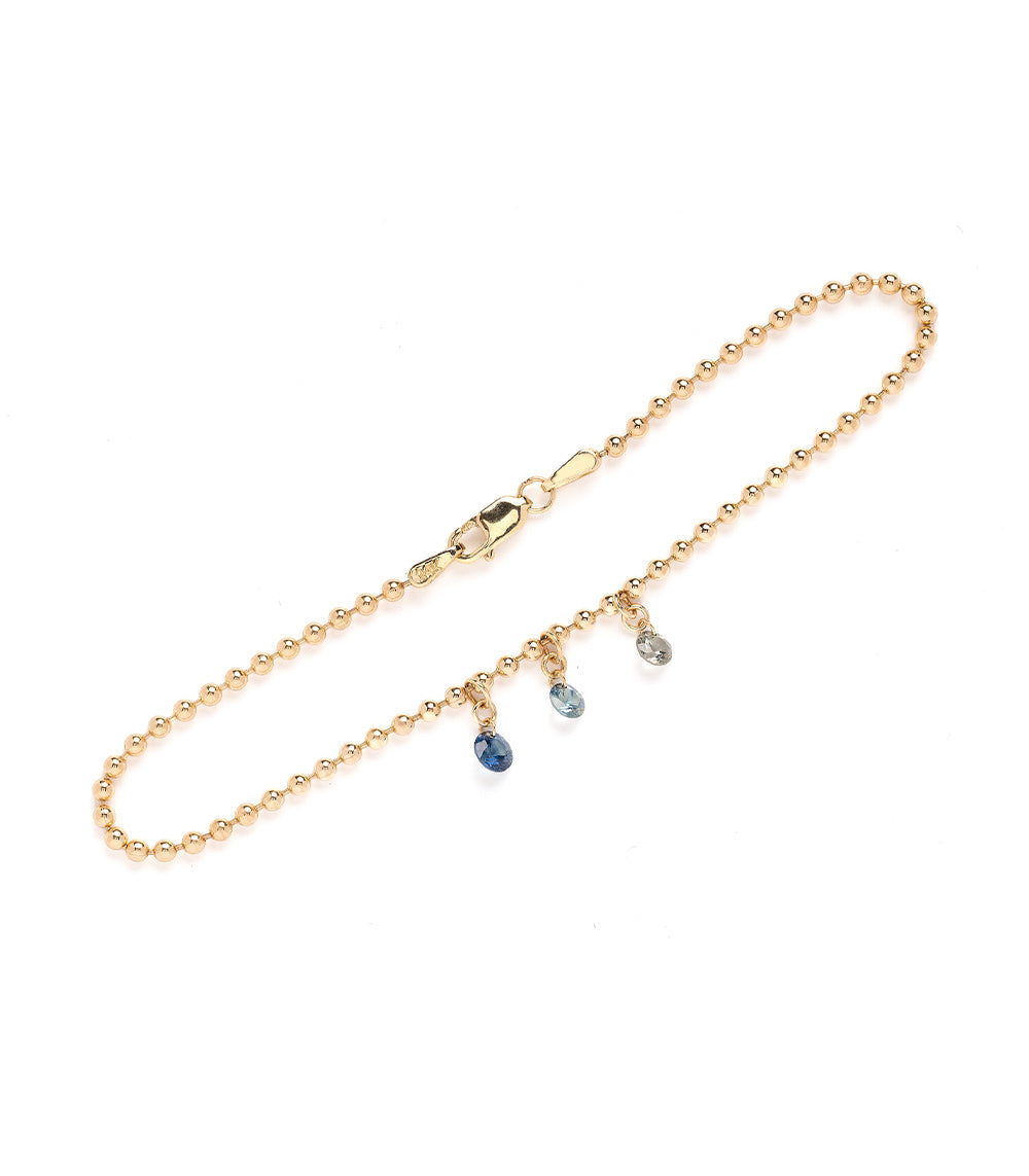 14K Gold Sapphire Bracelet for Women - Elegant Handmade Jewelry Gift for Birthday, Anniversary & Special Occasions