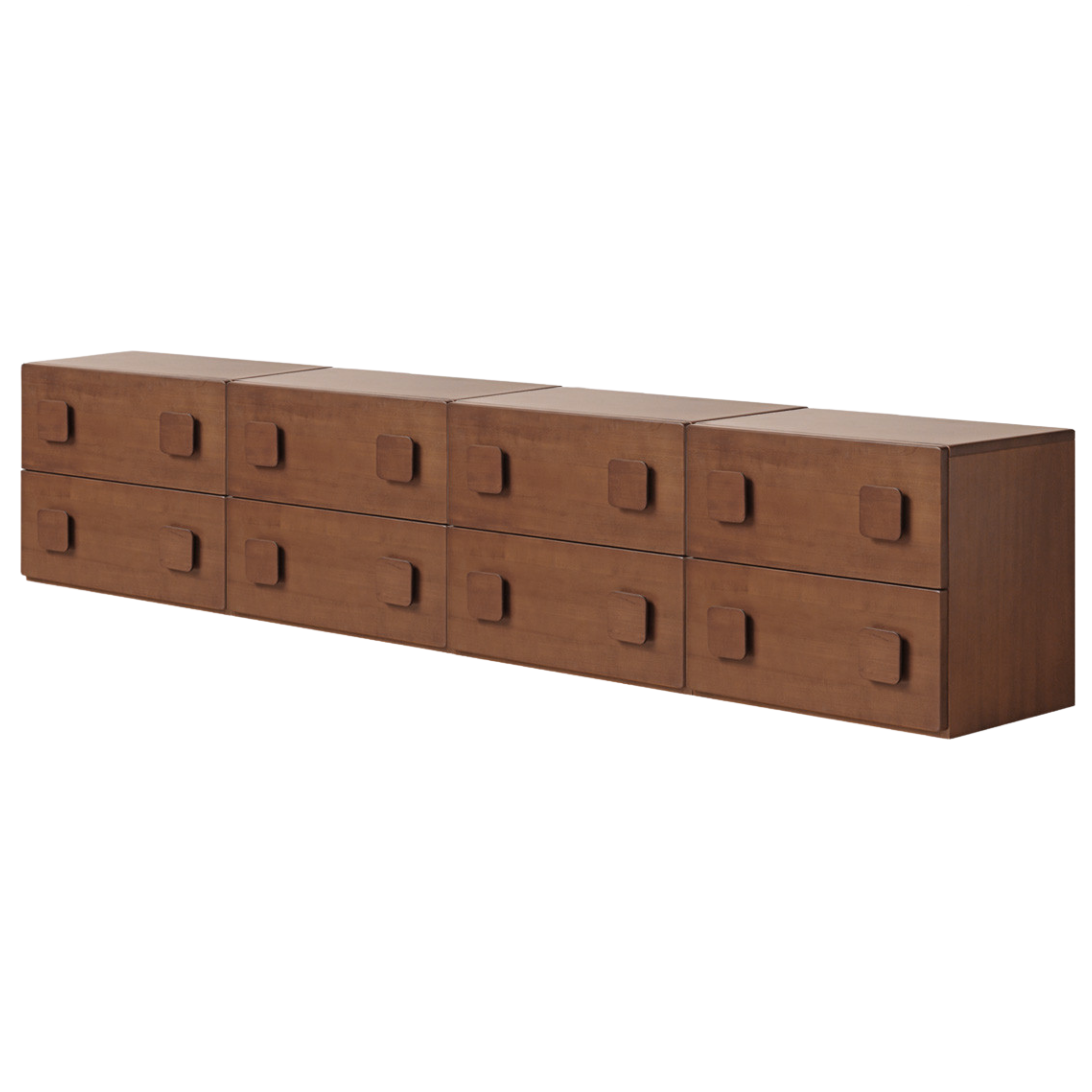 91.3x14.9x19.6 inch / 232x38x50 cm / Walnut Color / Oak Combined TV cabinet