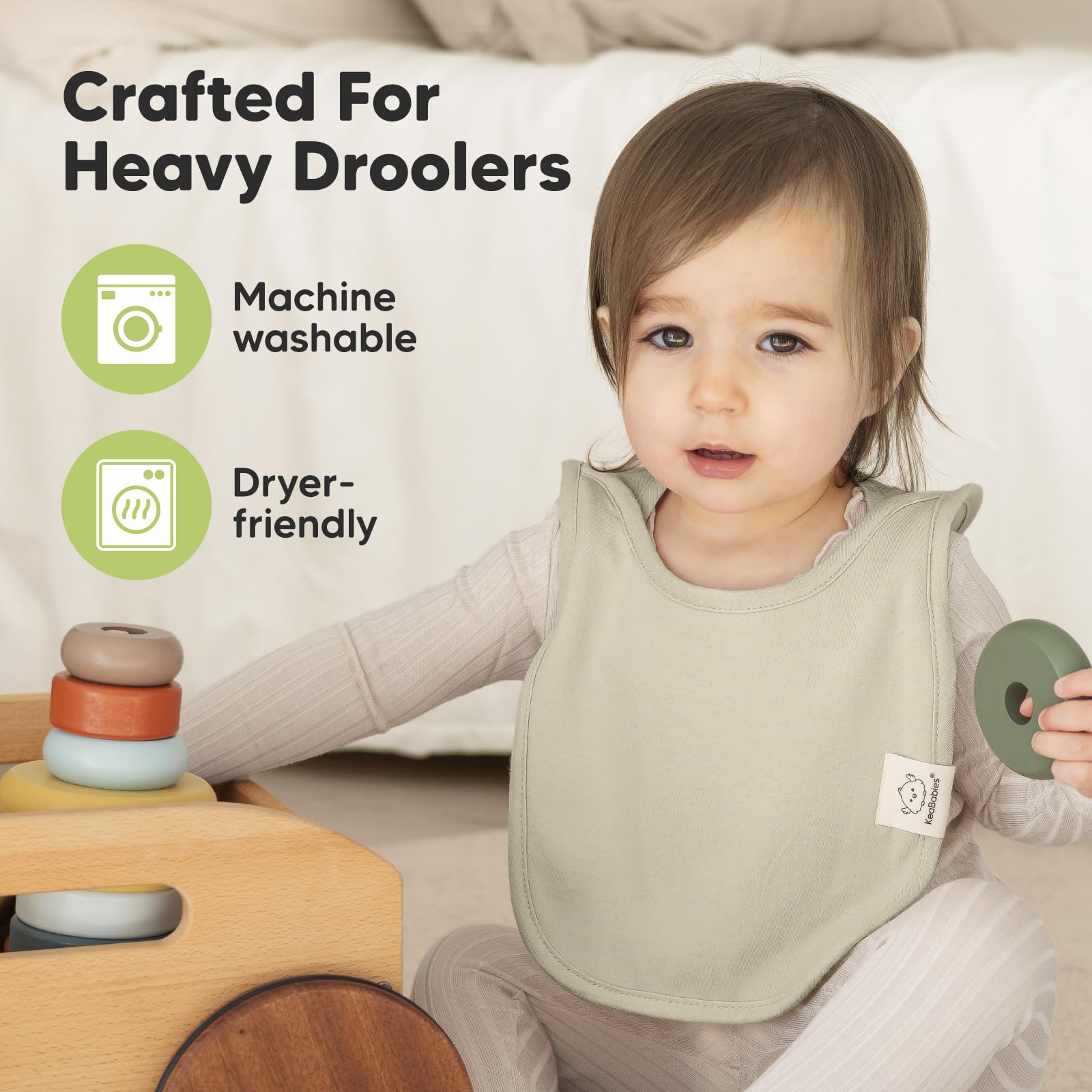 8-Pack Baby Bandana Bibs for Boys & Girls - Drool & Teething Protection for Infants