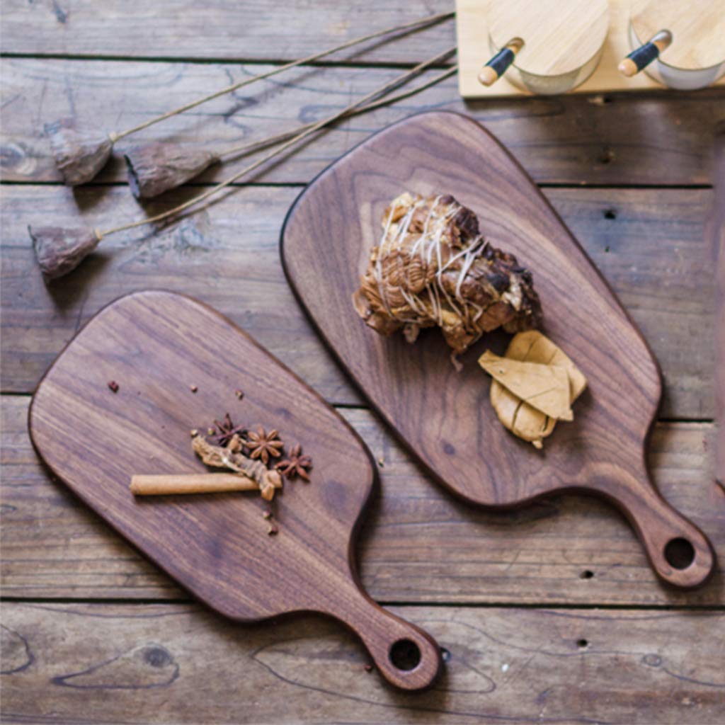 Premium Walnut Wood Cutting Board with Handle - Durable Chopping Board for Pizza, Meat, Vegetables & More - Perfect for Kitchen Prep, Serving & Entertaining