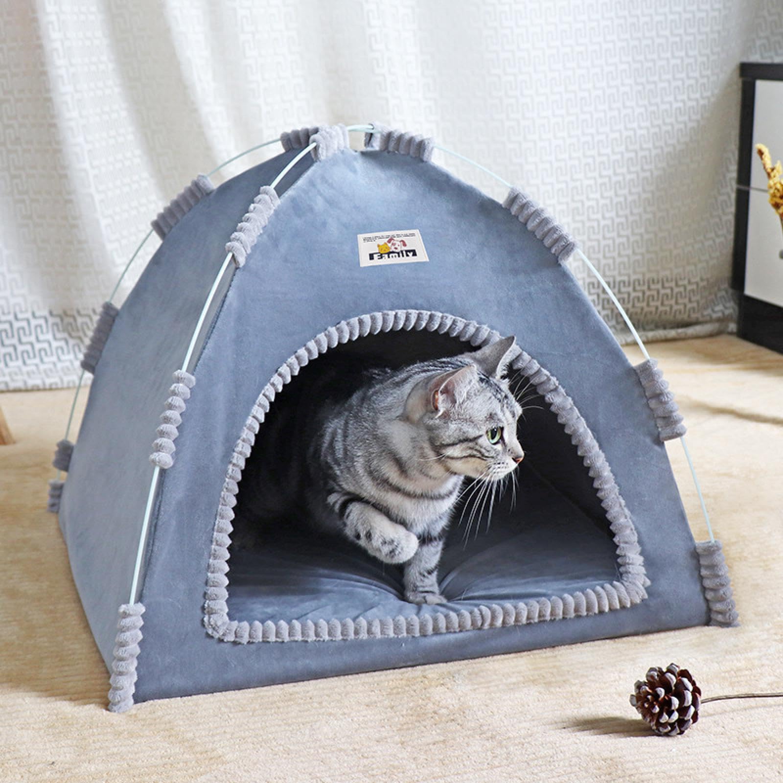 4-Season Portable Pet Tent - Breathable Foldable Cat & Dog Kennel for Indoor/Outdoor Use - Perfect for Camping, Travel, and Backyard