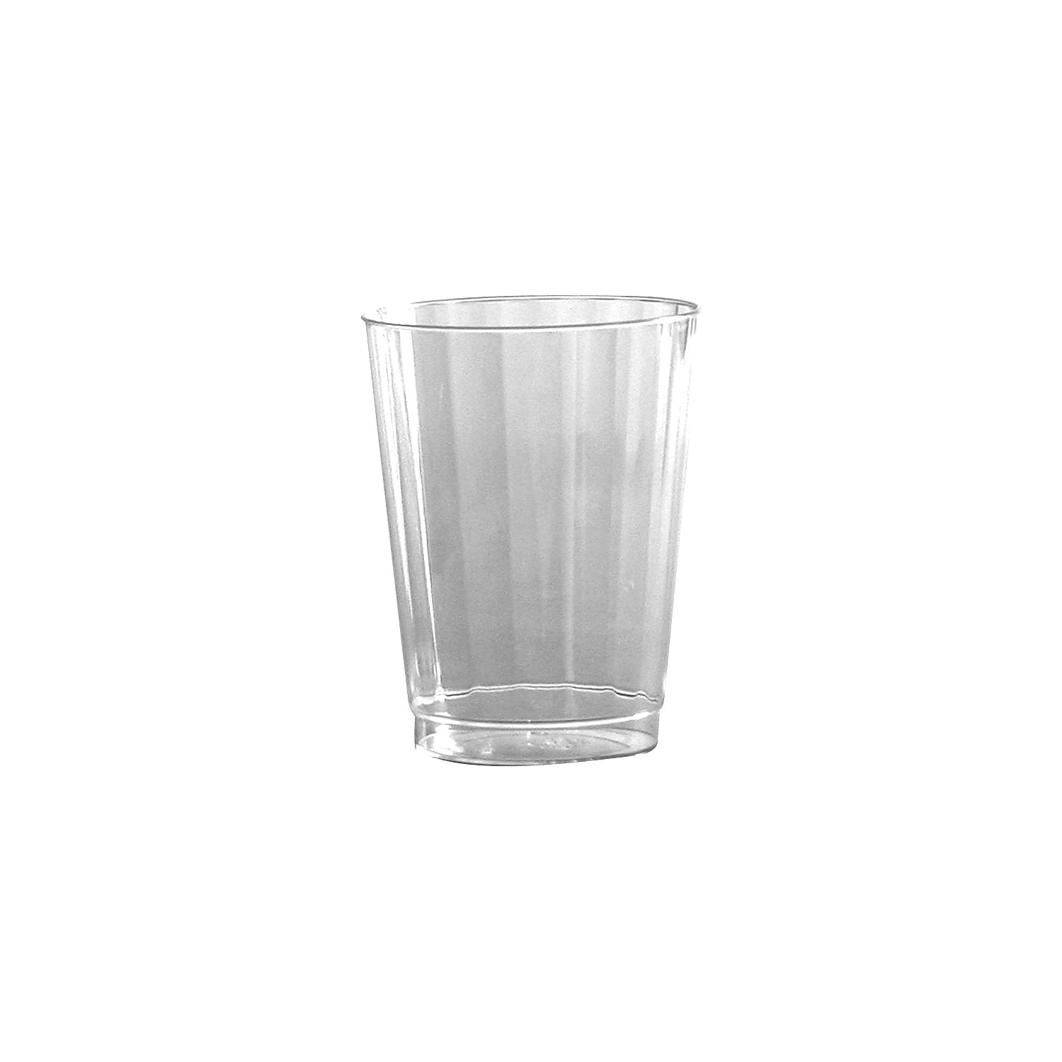 Wna Wnacc10240 Classic Crystal Plastic Tumblers 10 Oz - Clear Fluted Tall Drinking Cups (12-Pack) - Perfect for Parties, Picnics, and Home Use
