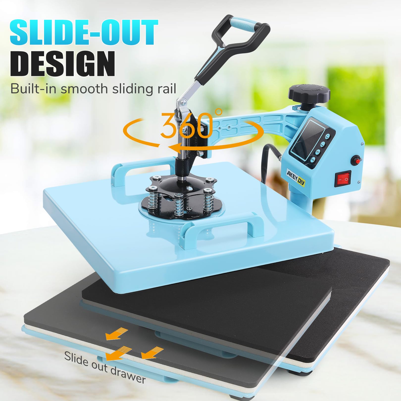 8 in 1 Heat Press Machine Kit - 15x15 Inch Multifunction Combo with 9-30oz Tumbler Press, Hat Press & Flat Press | Perfect for DIY Heat Transfer Vinyl Projects, Beginners & Entrepreneurs | Great for T-Shirts, Mugs, Hats & Home Business