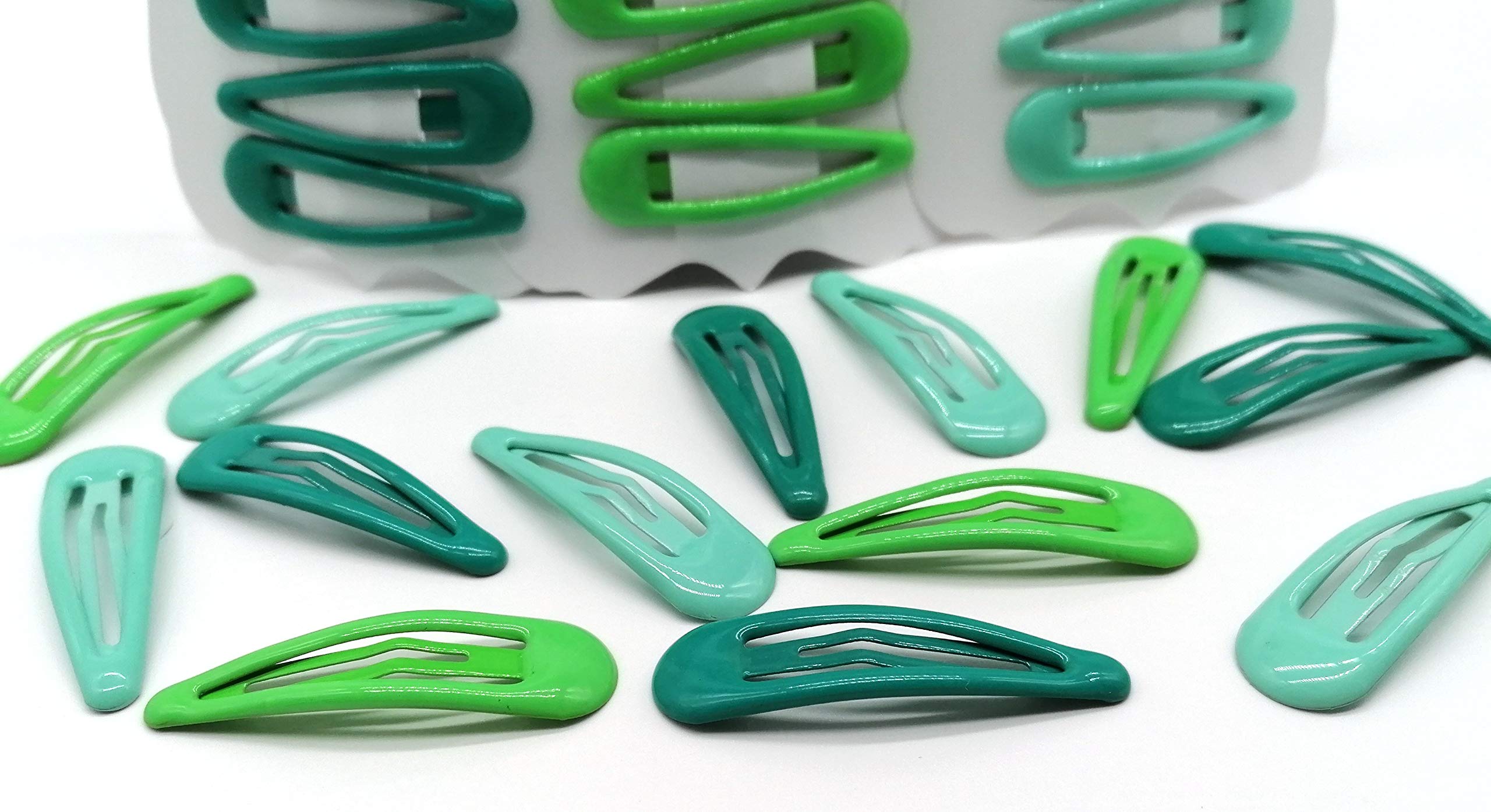 18-Pack Green Parrot Snap Hair Clips for Women, Girls & Kids - Tropical Aqua Color Barrettes for School, Parties & Everyday Hairstyles