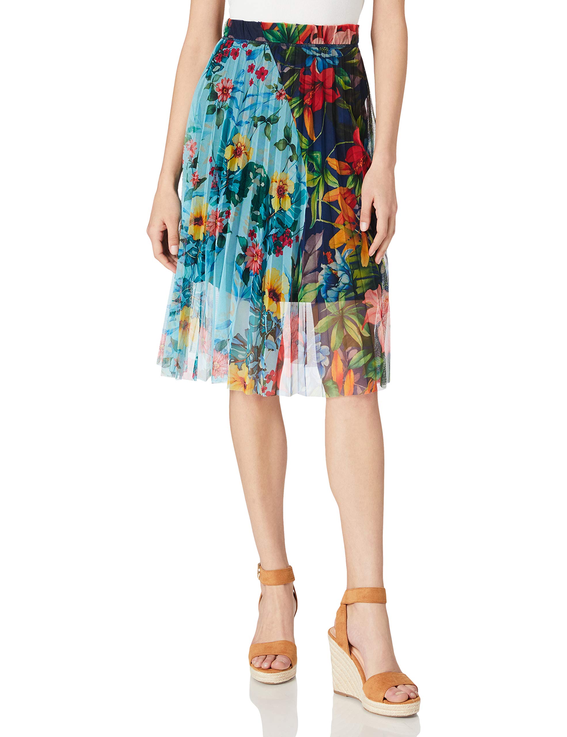 Desigual Women's Long Knit Skirt - Stylish & Comfortable Midi Skirt for Casual Wear, Office Outfits & Fall Fashion