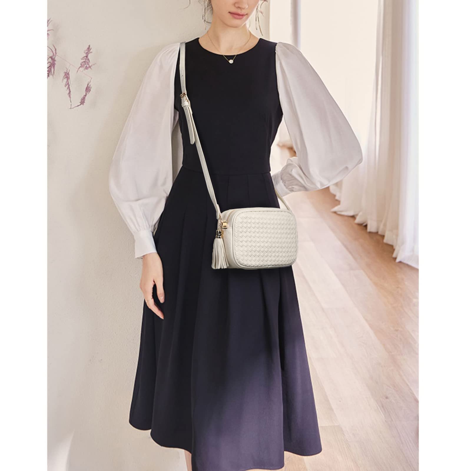 Trendy Woven Crossbody Bag for Women - Soft Leather Boho Purse & Small Crossbody Handbag | Perfect for Travel, Shopping & Everyday Use