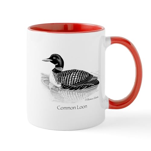 White/Red Inside - Common Loon Mugs