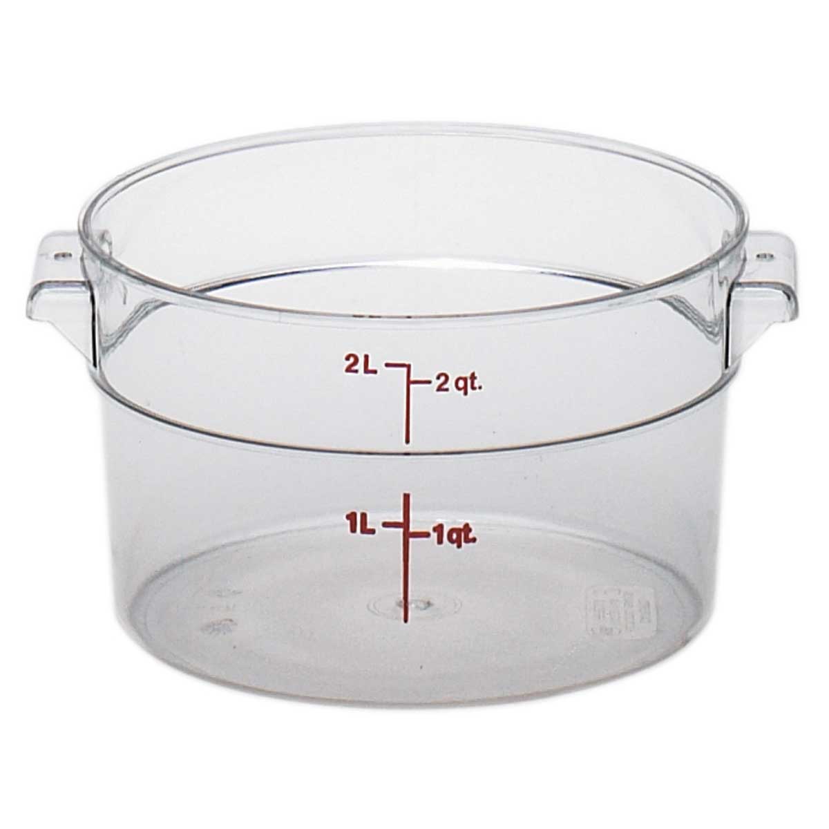 Cambro RFSCW2135 2 Qt Clear Camwear Round Food Storage Container - Airtight, BPA-Free, for Kitchen, Pantry, and Meal Prep Organization