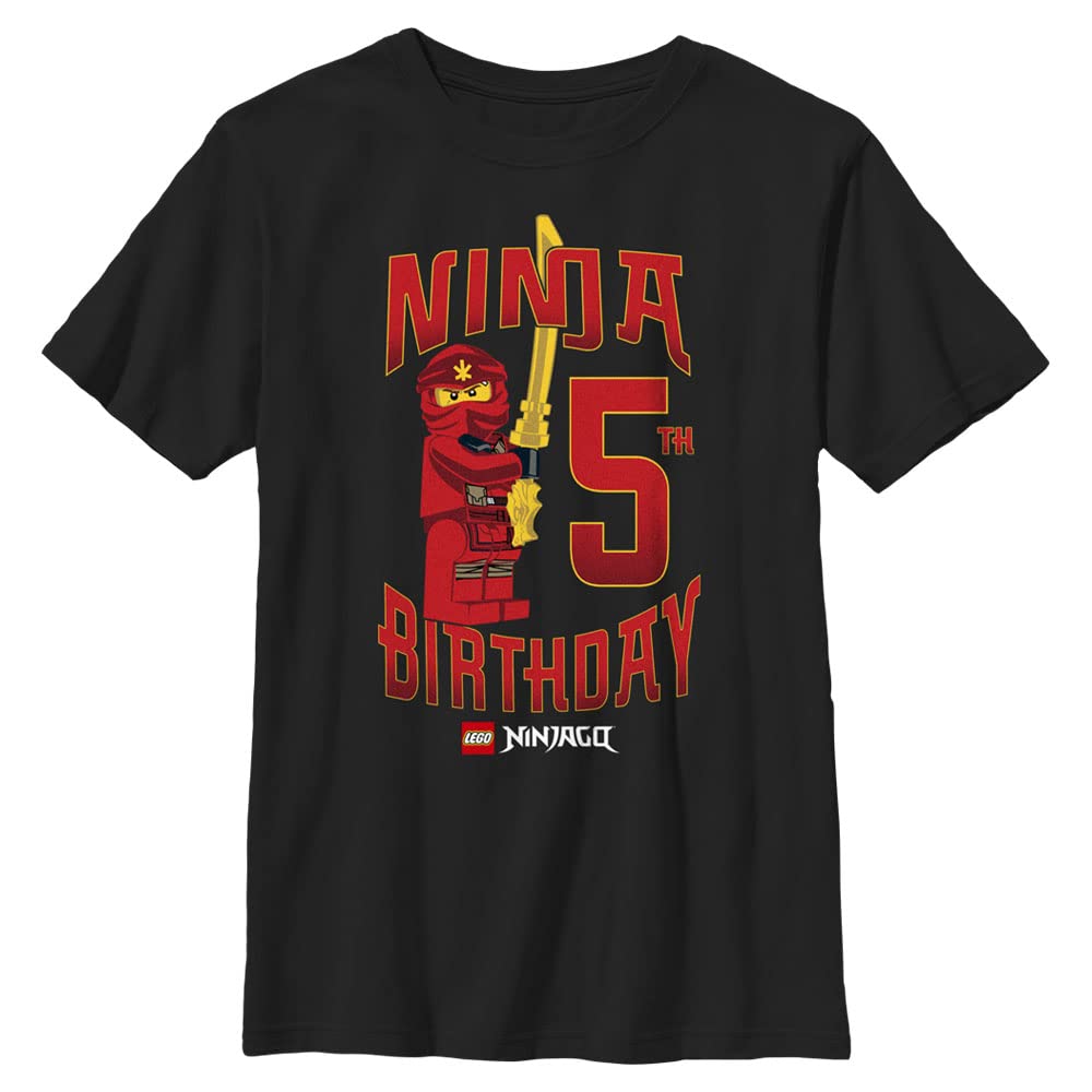 **Lego Ninjago Ninja Birthday T-Shirt for Boys - Short Sleeve Graphic Tee - Fun Kids' Apparel for Birthday Parties & Playtime**