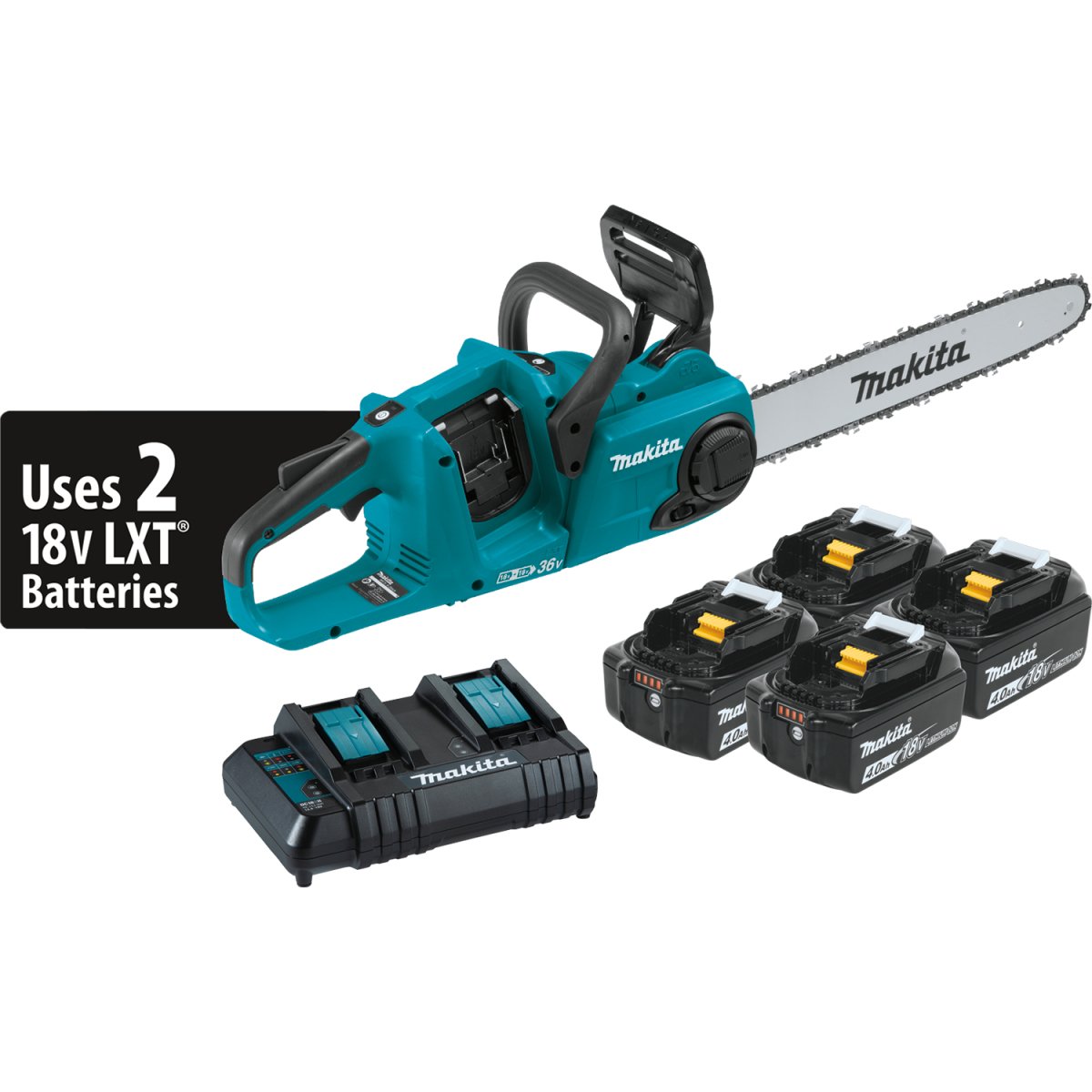 36V (18V X2) LXT® Brushless Cordless 16-Inch Chain Saw - Powerful Electric Chainsaw for Wood Cutting, Tree Trimming & Yard Maintenance