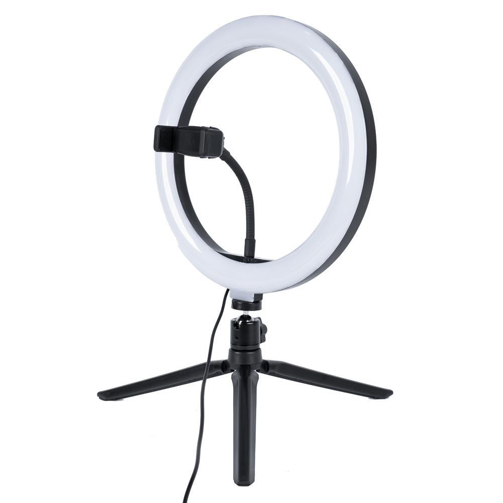 10 LED Portable Table Ring Light with Adjustable Brightness - Perfect for Makeup, Live Streaming, Video Calls & Photography - Virgo