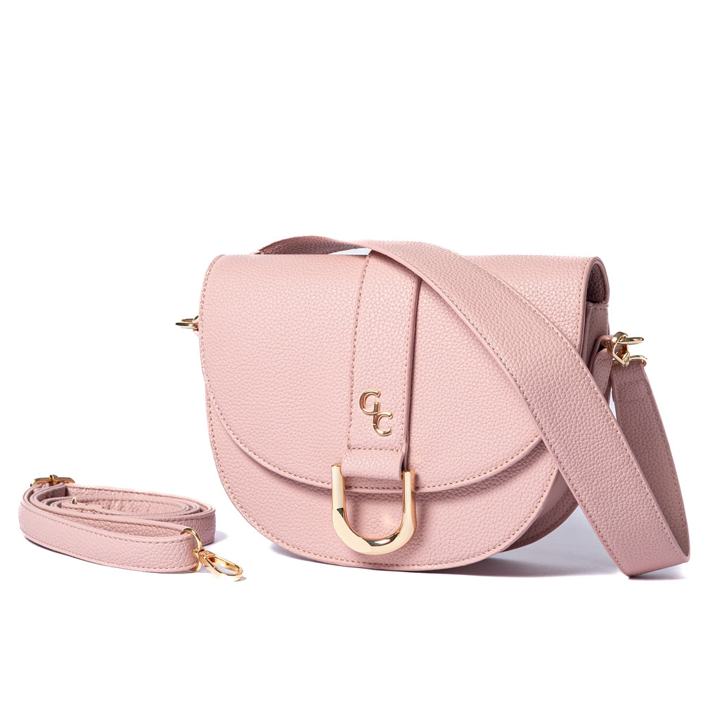 Galway Crystal Fashion Saddle Bag for Women - Elegant Cloud Pink Crossbody Purse - Perfect for Work, Travel & Everyday Use