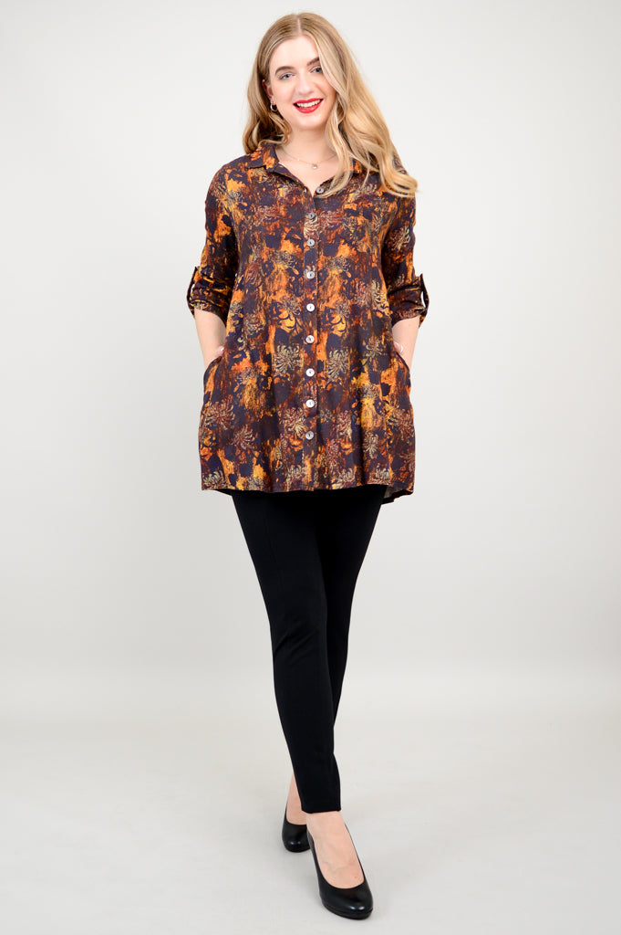 Celine Fortress Blouse - Women's Bamboo Linen Top for Casual & Office Wear | Breathable Summer Shirt for Work & Weekend Outings