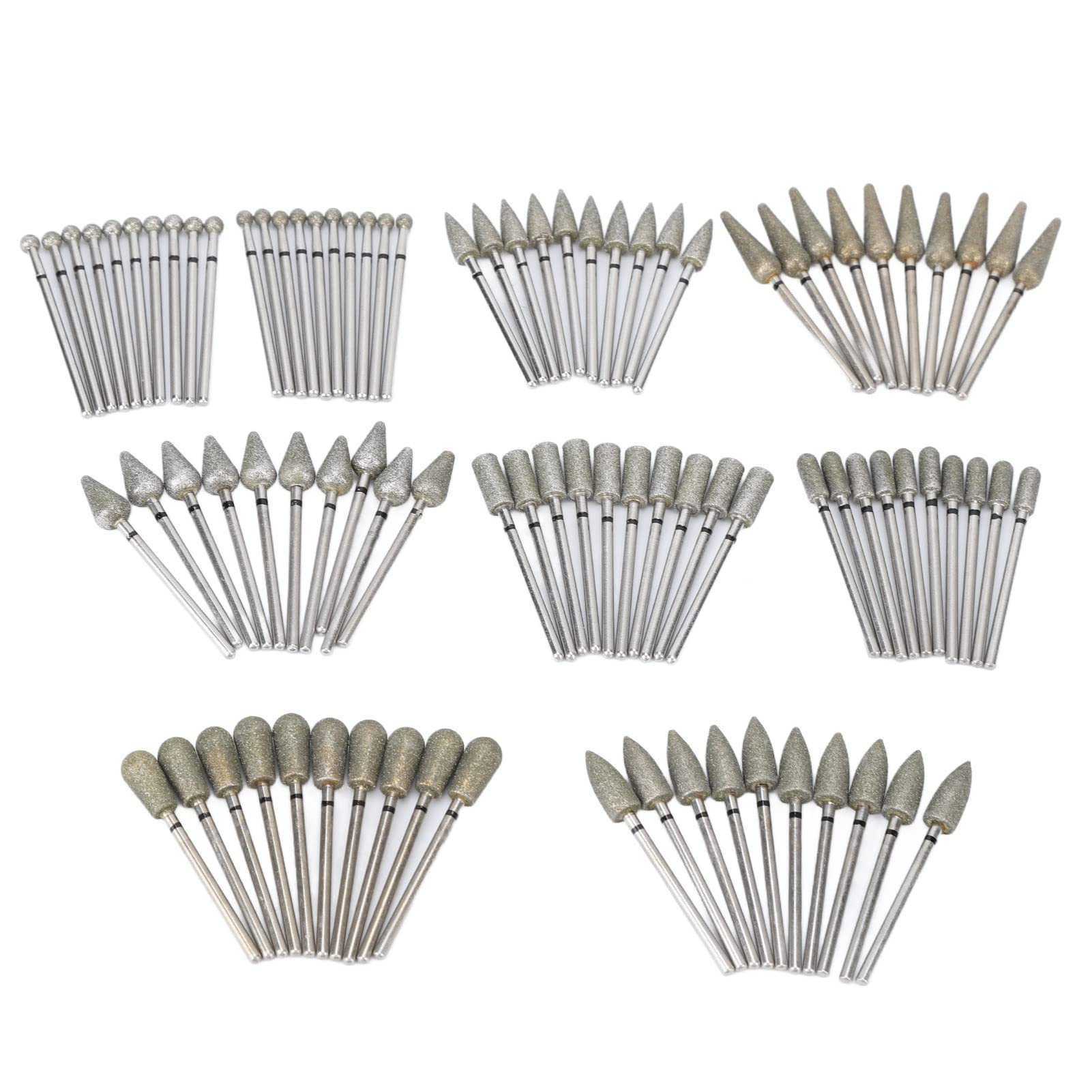 90PCS Nail Drill Bits Set - 9 Different Types for Gel Polish Removal & Dead Skin Care - Professional Manicure Pedicure Kit for Home & Salon Use - Perfect for Nail Art, Acrylics & DIY Nail Care