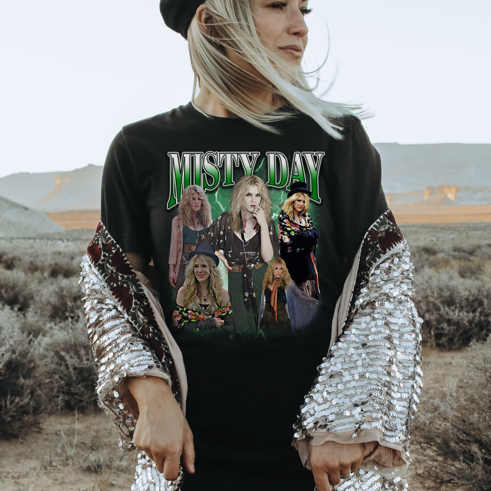 Vintage 90s Misty Day Graphic T-Shirt - Retro Style Cotton Tee for Men & Women - Perfect for Casual Wear, Music Festivals, and Nostalgic Fashion