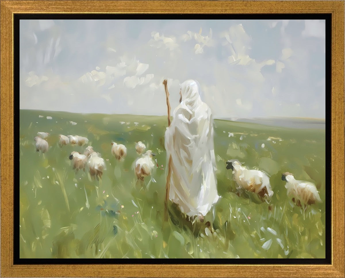 He Leadeth My Soul Gallery Wrap Canvas - Inspirational Christian Wall Art for Home, Office & Church Decor - Perfect for Living Room, Bedroom & Prayer Spaces