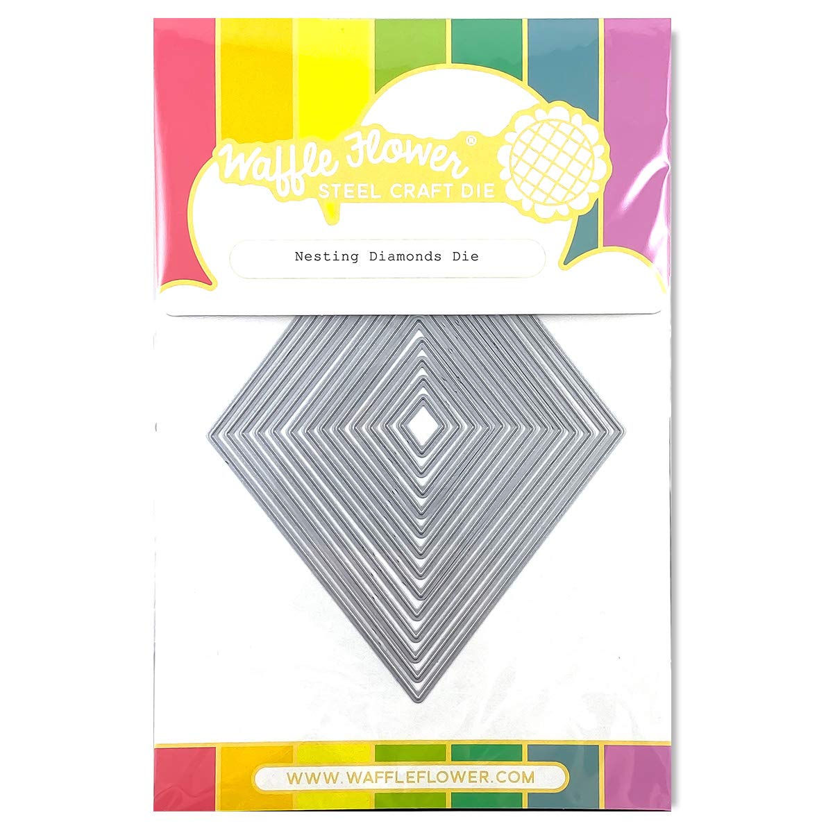 Nesting Diamonds Die - Geometric Shape Crafting Die for Card Making, Scrapbooking & DIY Projects | Perfect for Waffle Flower Nesting Basics Collection