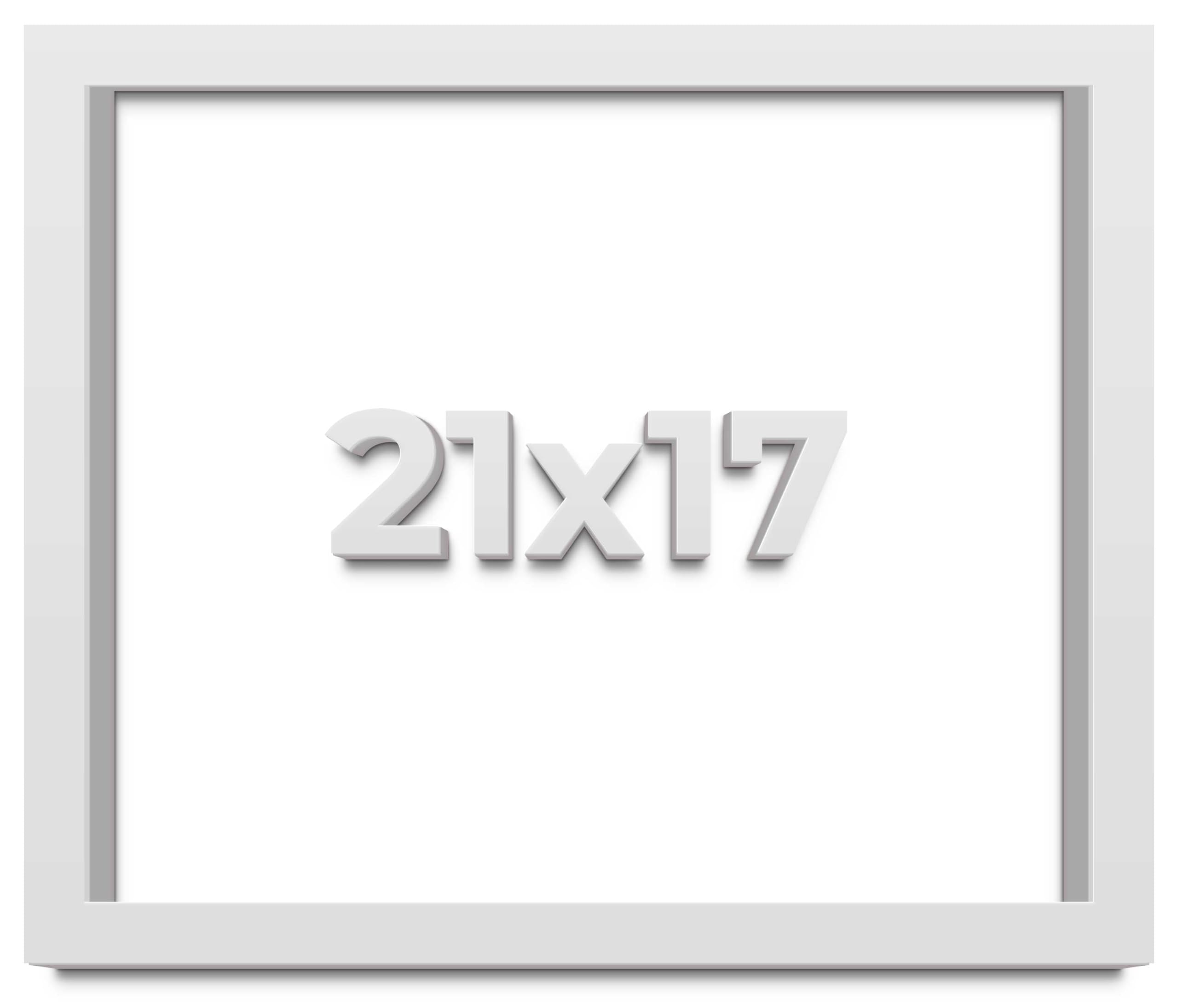 21x17 White Shadow Box Display Frame - 2 Inch Rabbet Depth & 1.25 Inch Moulding Width with Shatter-Resistant Acrylic, Foam Board Backing & Hanging Hardware - Perfect for Memorabilia, Artwork, and 3D Keepsake Display
