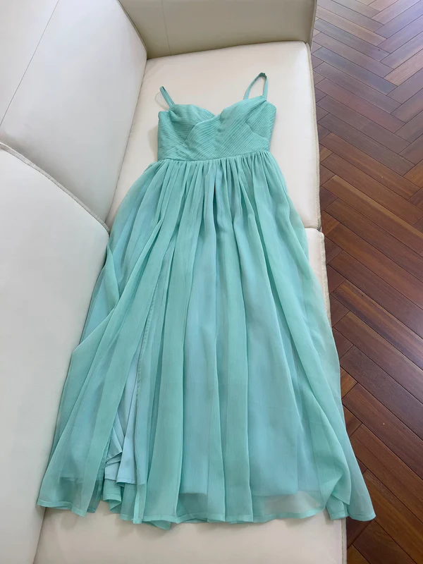 Elegant A-Line Green Chiffon Prom Dress J4297 - Formal Evening Gown for Homecoming, Wedding Guest & Special Occasions