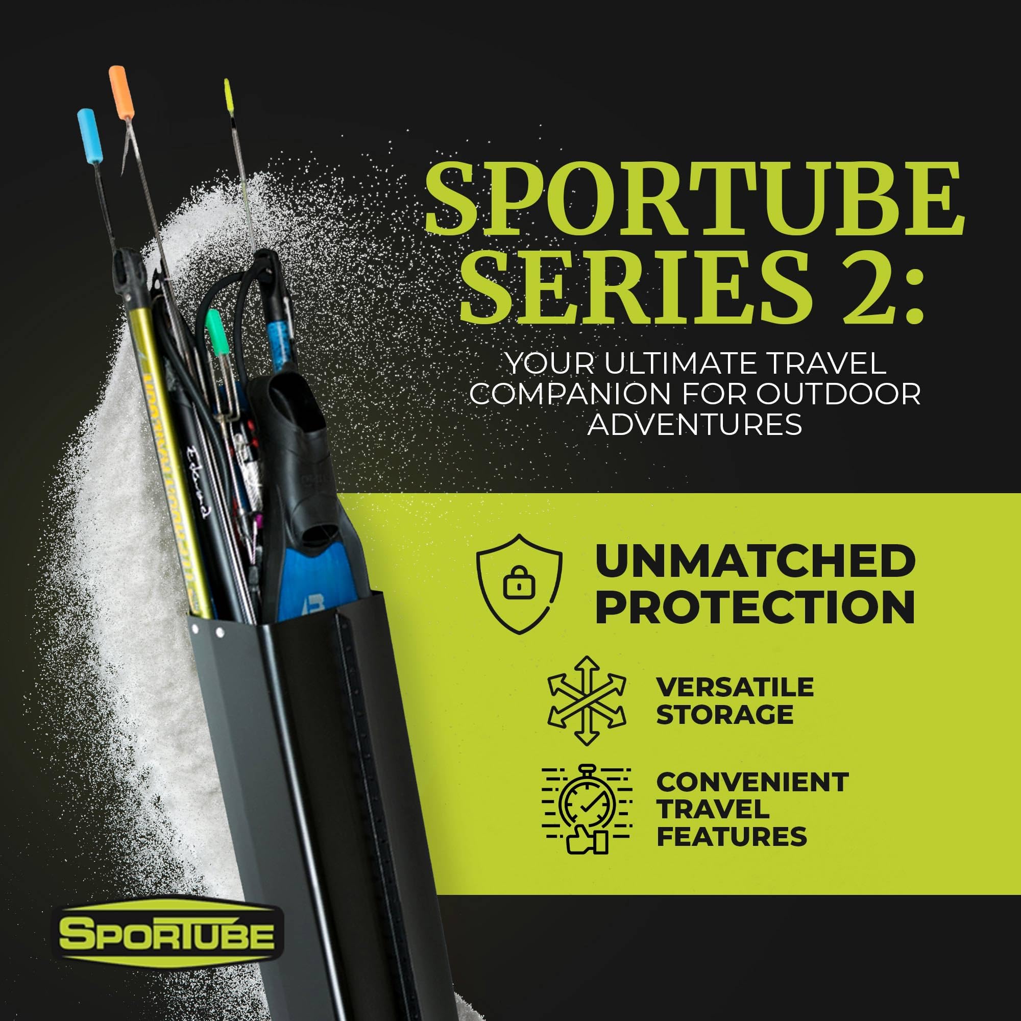 Series 2 Protective Travel Case for 2 Pairs of Alpine Skis & Gear or 4 Pairs of Nordic Skis - Durable Ski Storage Bag for Air Travel & Mountain Vacations