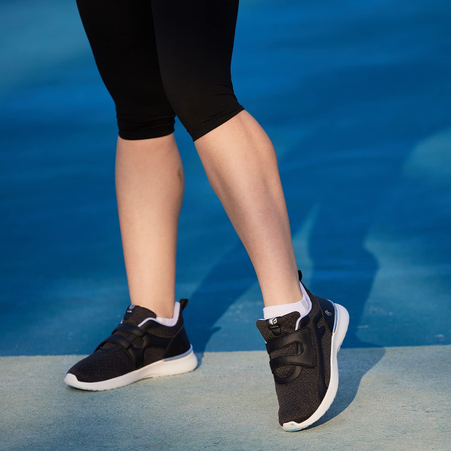 FitVille Women's Lightweight Walking Shoes - Wide Fit Comfortable Sneakers for Plantar Fasciitis, Adjustable Fashion Trainers - Perfect for Walking, Running, and Everyday Wear