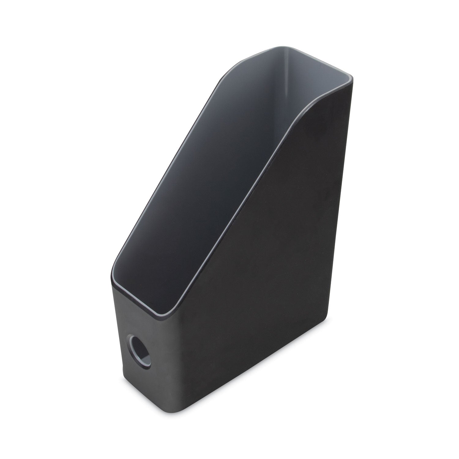 Advantus Fusion Magazine File Holder - Black & Gray Organizer for Office & Home - 3.5