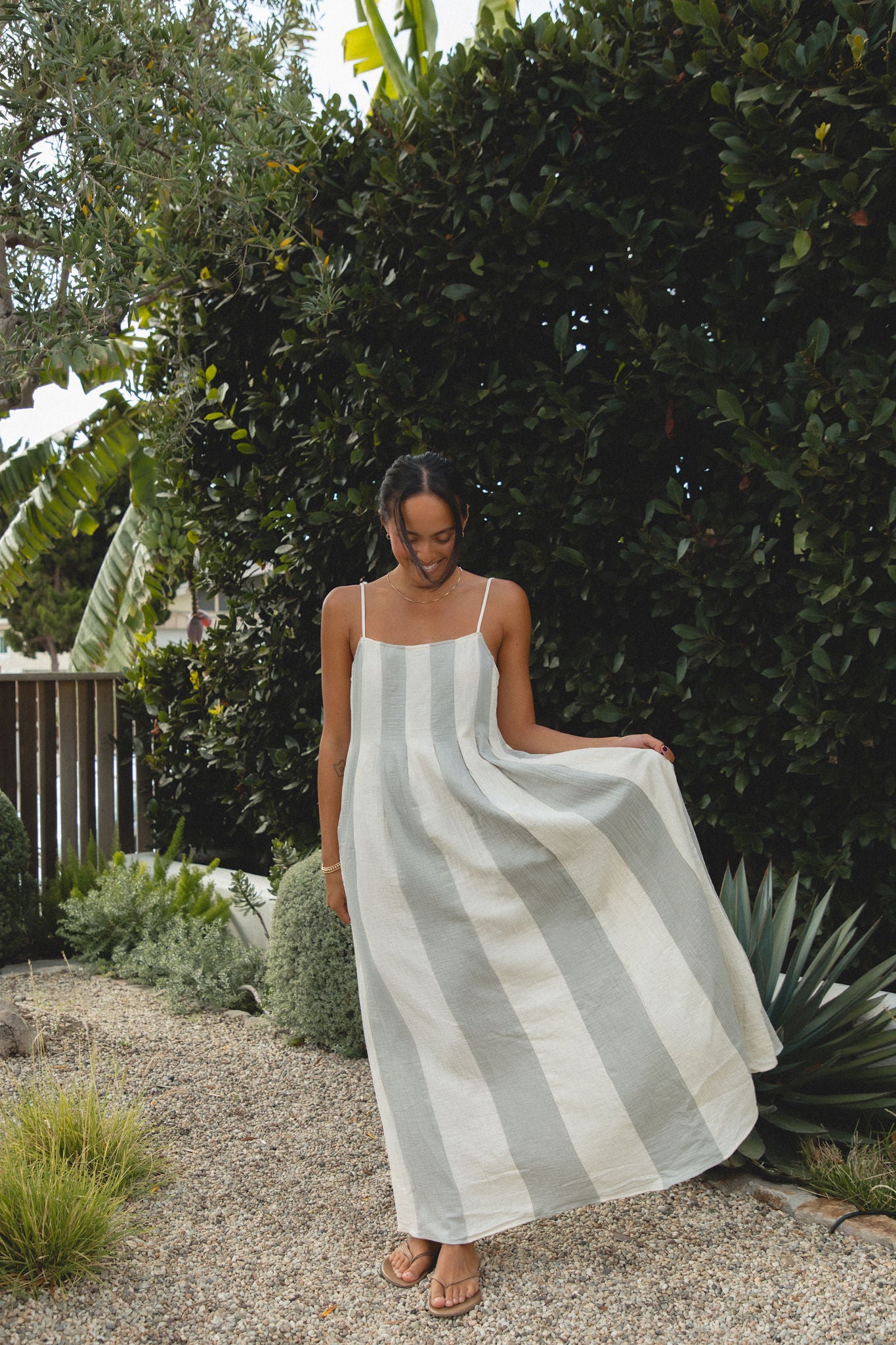 Bay Breeze Cotton Gauze Maxi Dress - Women's Flowy Beach Cover Up Dress for Summer Vacation, Boho Chic Style, Perfect for Pool Parties, Seaside Getaways and Casual Outings