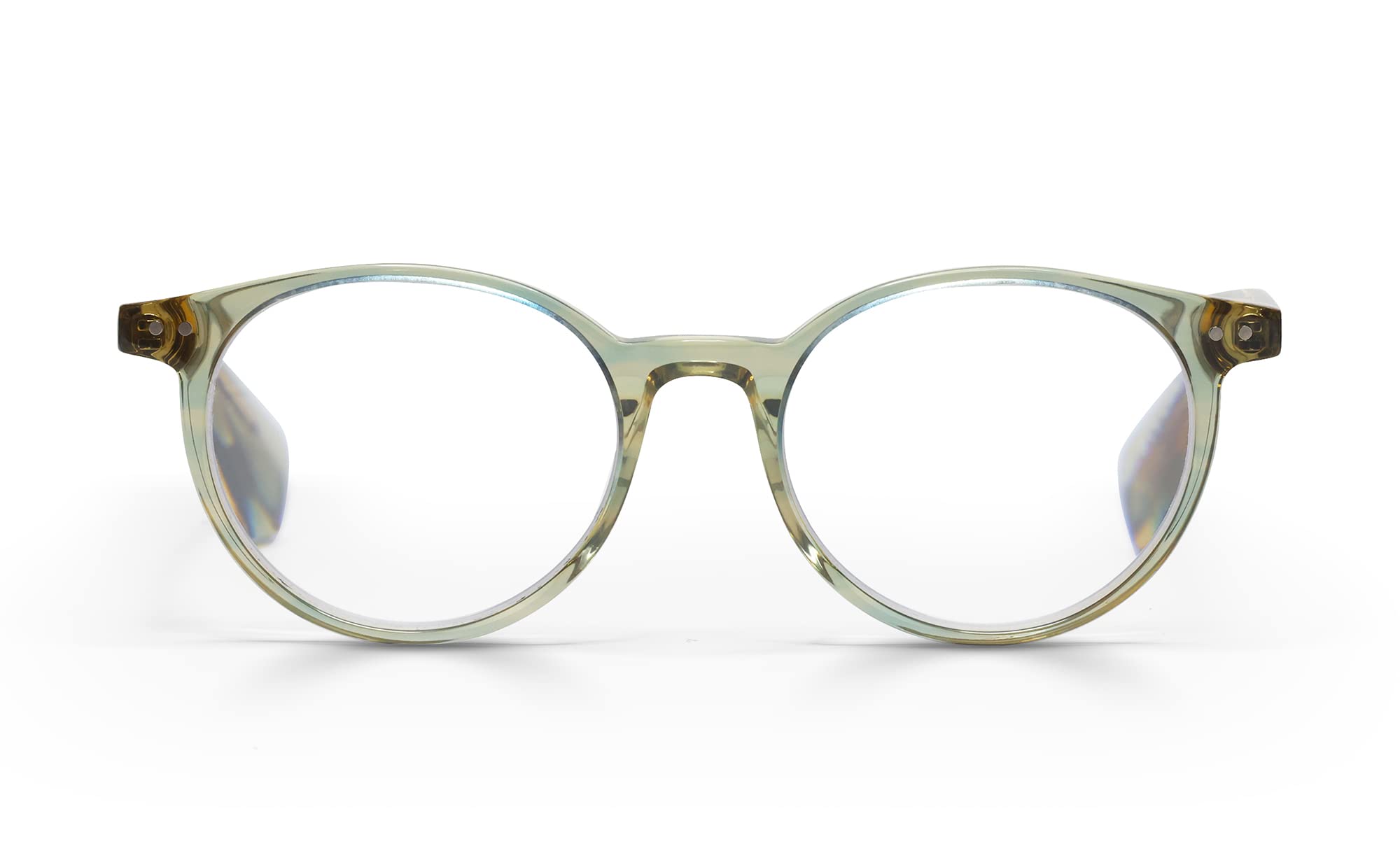 Eyebobs Case Closed Premium Reading Glasses for Men & Women - Round Frame for Average Faces | Comfortable Readers for Office, Reading & Daily Use