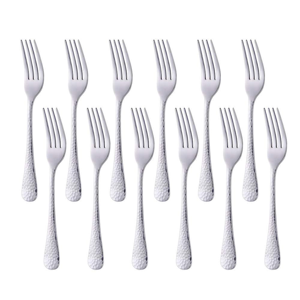12-Piece Stainless Steel Dinner Forks Set - 8-Inch for Home, Hotel & Restaurant Use