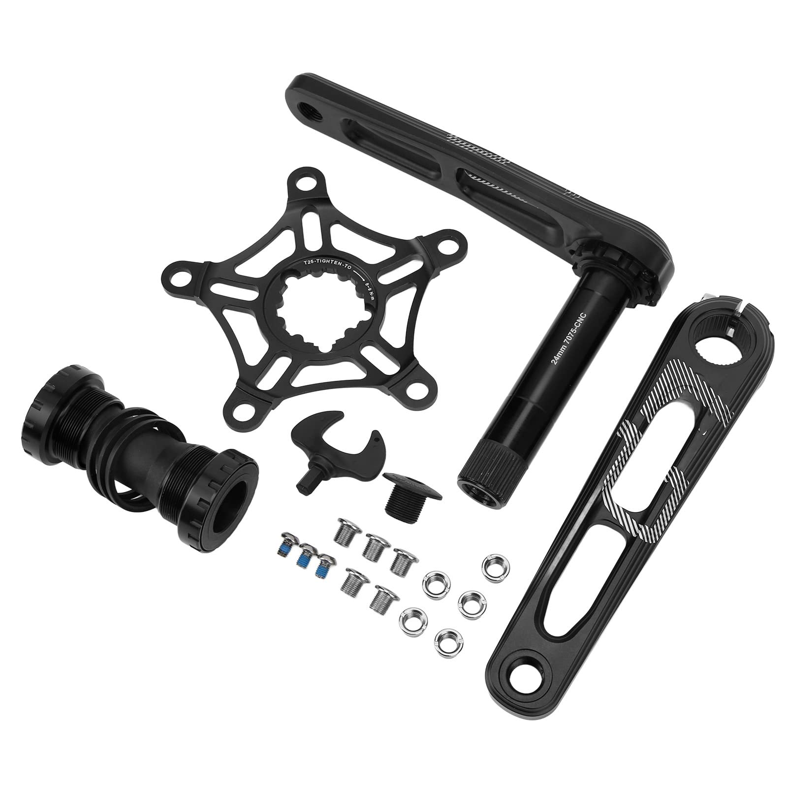EATC High-Strength 130 BCD Aluminum Alloy Folding Bike Crankset - Durable & Wear-Resistant for Commuting, Urban Riding & Fitness Cycling