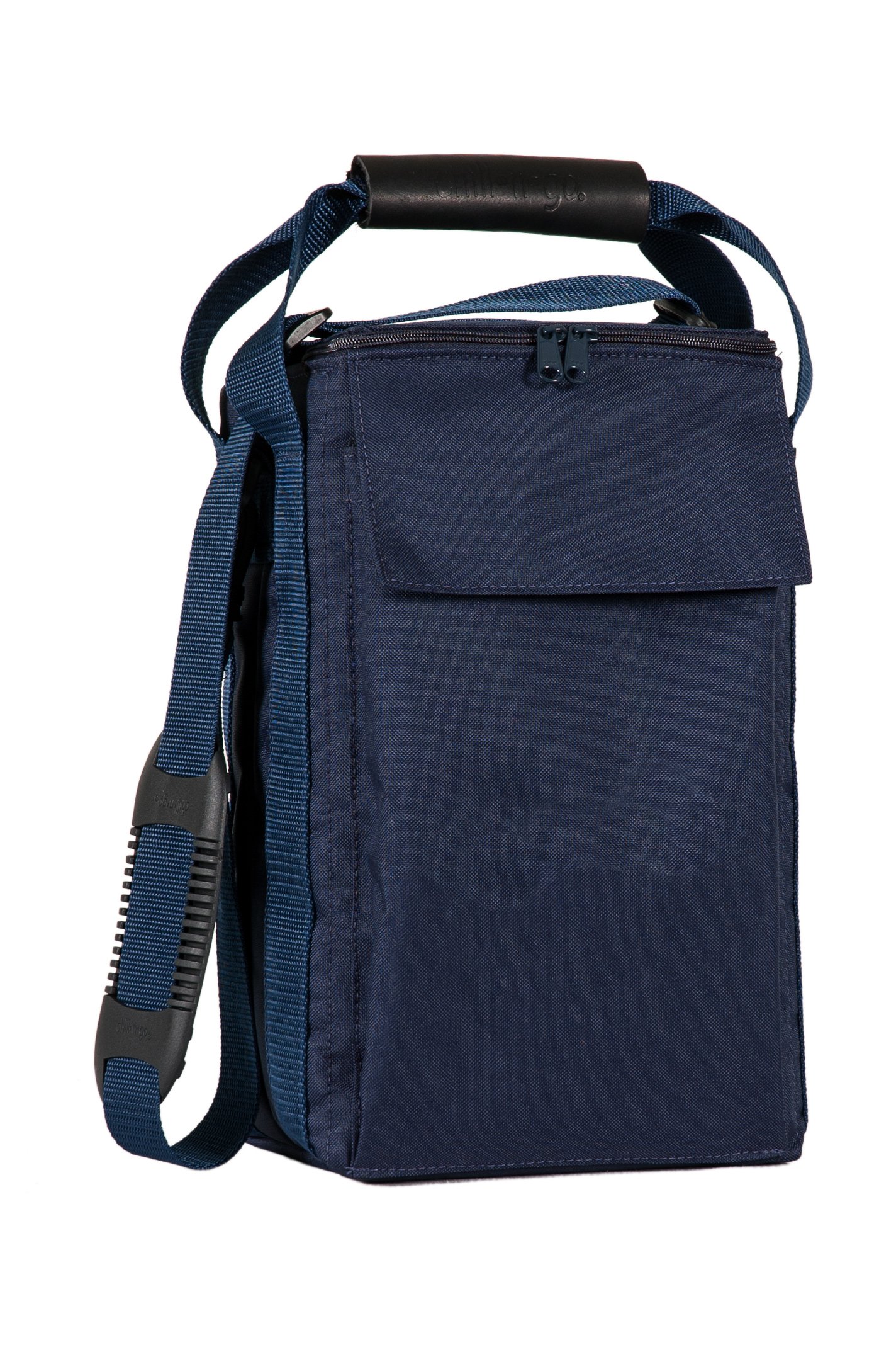 Premium 4-Bottle Wine Tote Bag - Insulated Navy Blue Wine Carrier for Travel, Picnics & Gifting | Leak-Proof & Durable Design