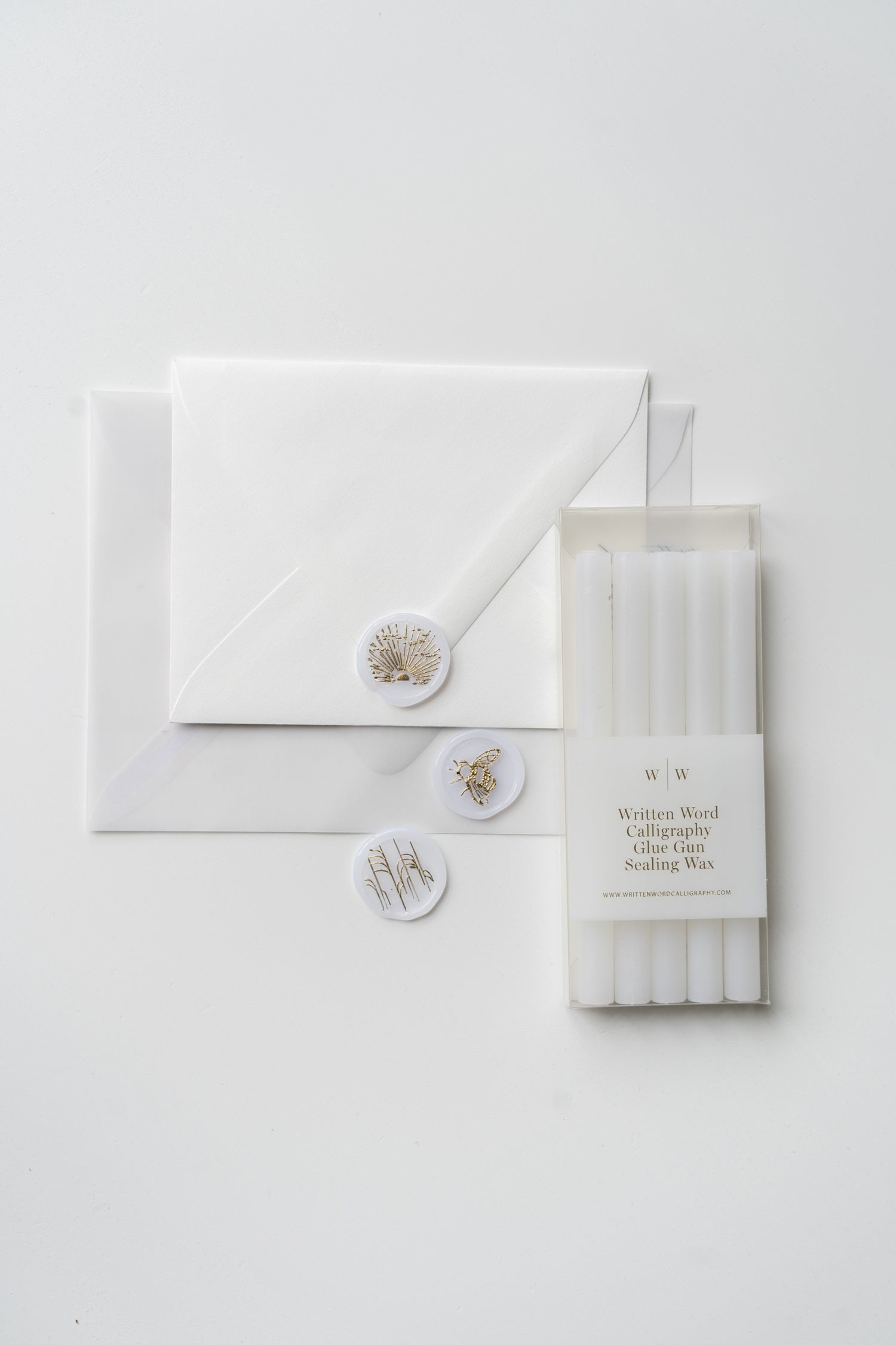 Premium Vellum Glue Gun Sealing Wax Sticks - Box of 5 for DIY Crafts, Wedding Invitations, Gift Wrapping & Scrapbooking - Wax Seal Stamp Supplies for Letters, Envelopes & Decorative Projects