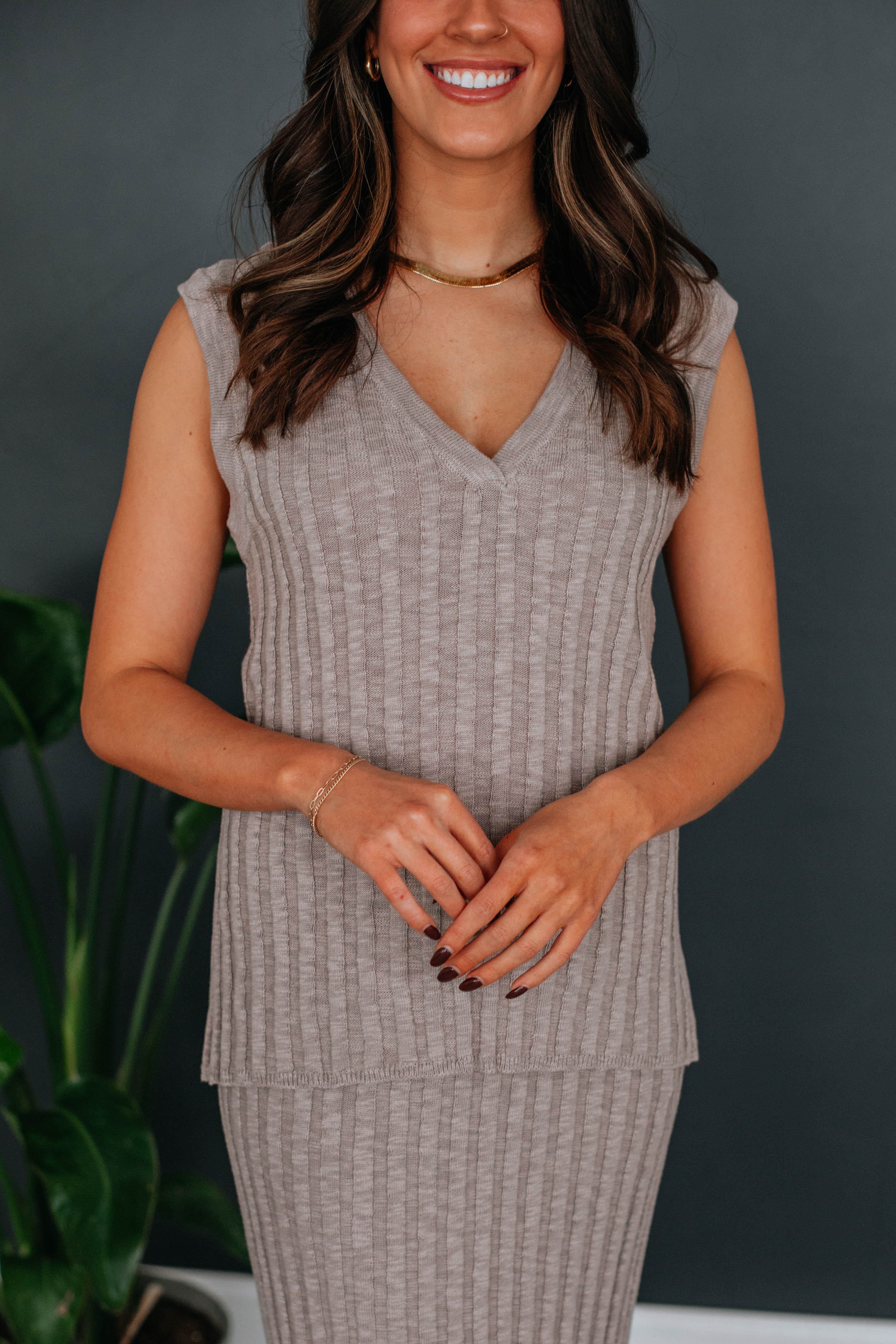 Andri Knit Top for Women - Soft Mocha Sweater, Comfortable Casual Pullover for Fall & Winter | Perfect for Office, Travel & Everyday Wear