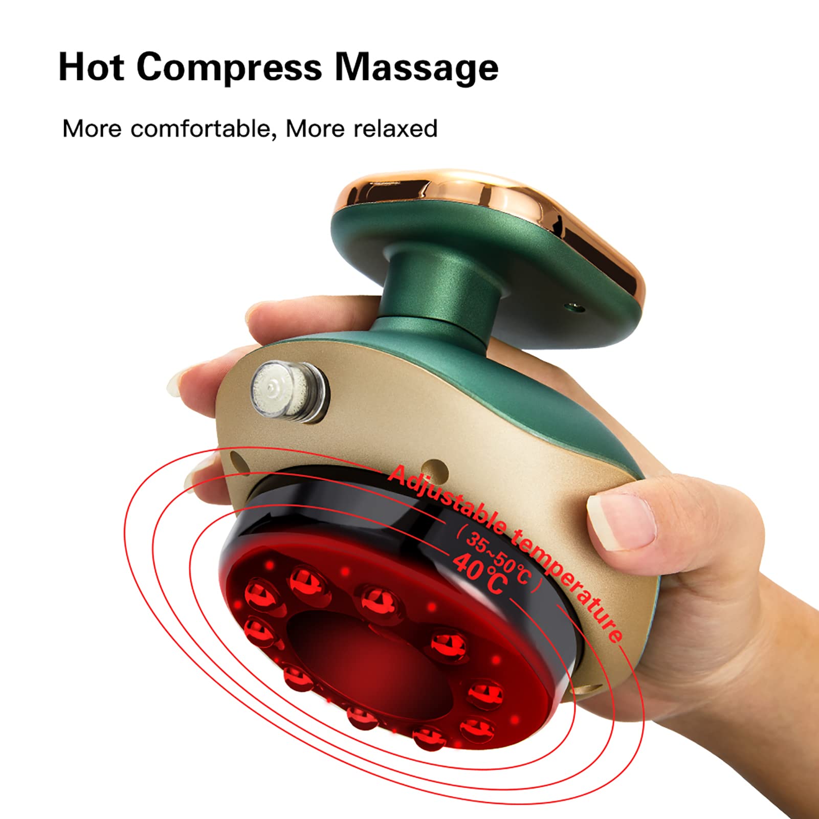 Electric Scraping Massager & Cupping Therapy Machine - Vacuum Suction for Pain Relief, Detox & Blood Circulation - Portable Physiotherapy Device for Home/Office Use - Perfect for Muscle Relaxation, Stress Relief & Meridian Massage