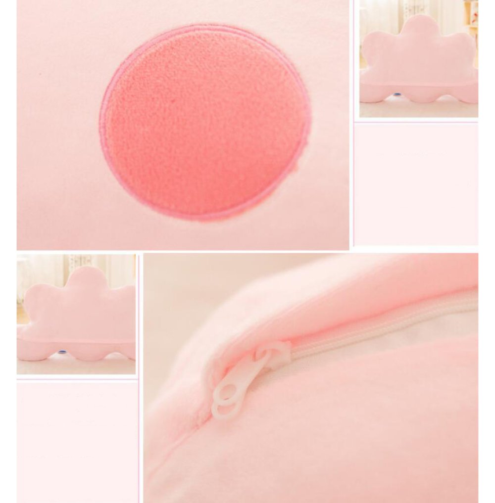 Princess Bed Pillow for Kids - Soft Pink Cloud-Shaped Backrest Cushion with Crown Design, 1.2m Headboard Support for Bedroom Decor | Perfect for Reading, Relaxing & Princess-Themed Bedrooms