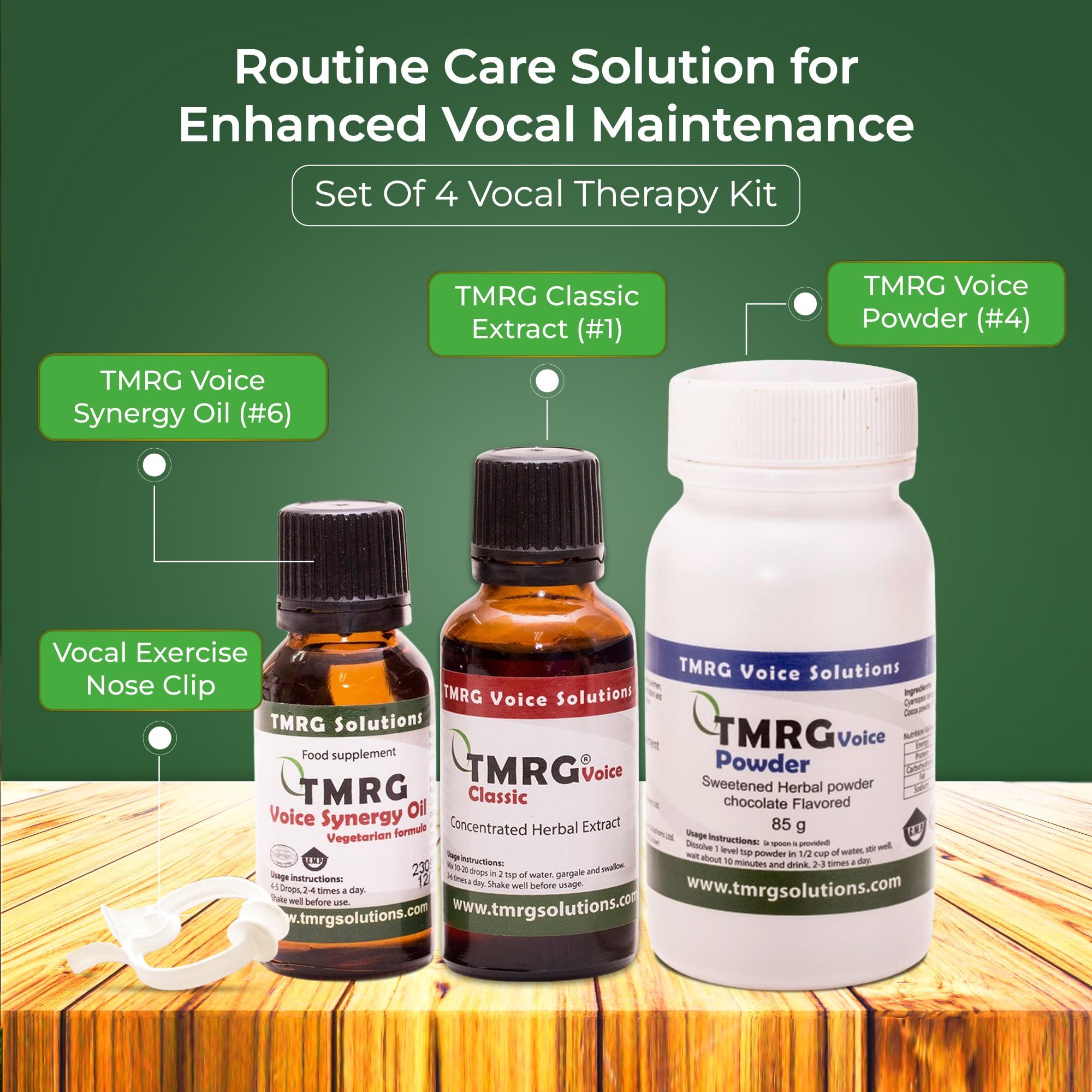 Professional Vocal Recovery Kit for Singers & Speakers - 30ml Herbal Voice Drops, 85g Voice Powder, 20ml Synergy Oil with Clip - Natural Remedy for Throat Soothing & Vocal Cord Repair - Perfect for Performances, Teaching, and Public Speaking