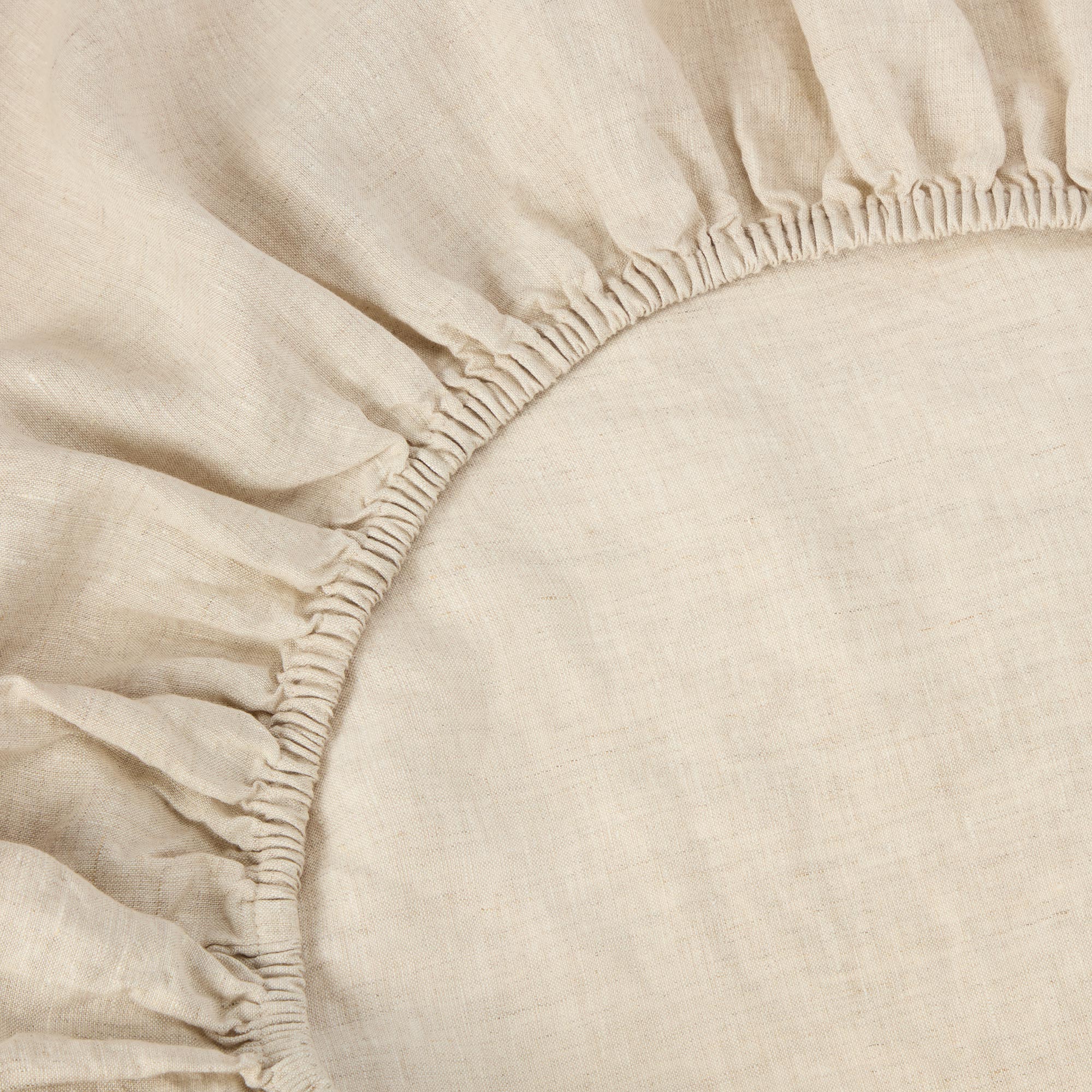 Premium Oatmeal Linen Blend Fitted Sheet - Soft, Breathable & Wrinkle-Resistant Queen Size Bed Sheet for Comfortable Sleep - Perfect for Master Bedroom, Guest Room & Vacation Homes