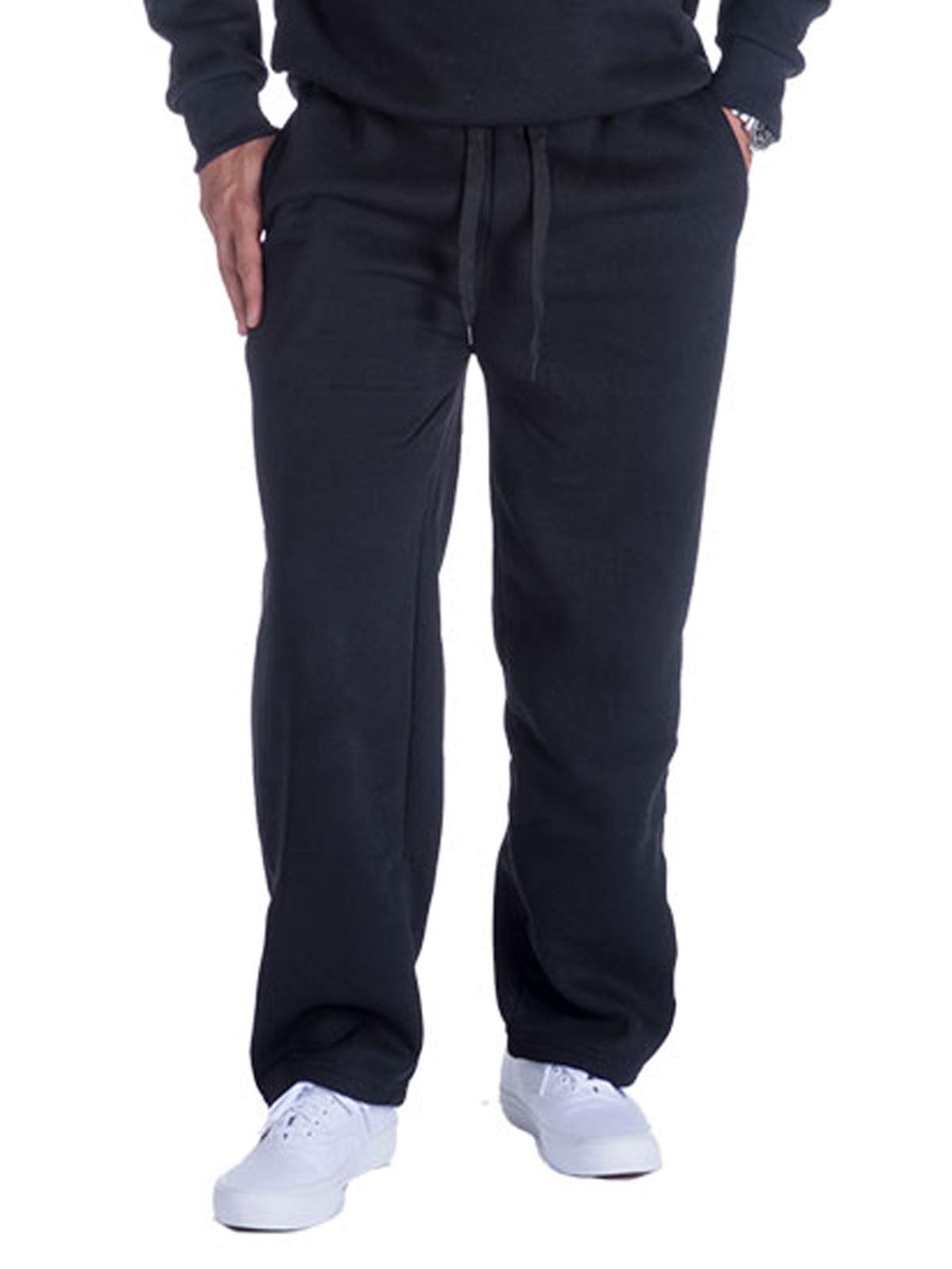 Men's Fleece Sweatpants - Soft Athletic Jogger Pants with Side Pockets for Casual Wear, Gym & Lounge - Comfortable Winter Workout & Relaxation Pants