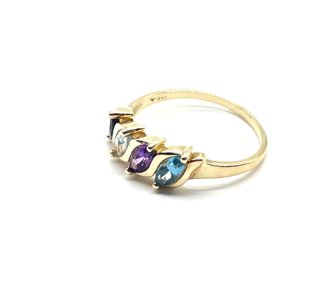 Vibrant Multicolored Stone Ring for Women | Elegant Bohemian Jewelry for Parties, Weddings & Everyday Wear