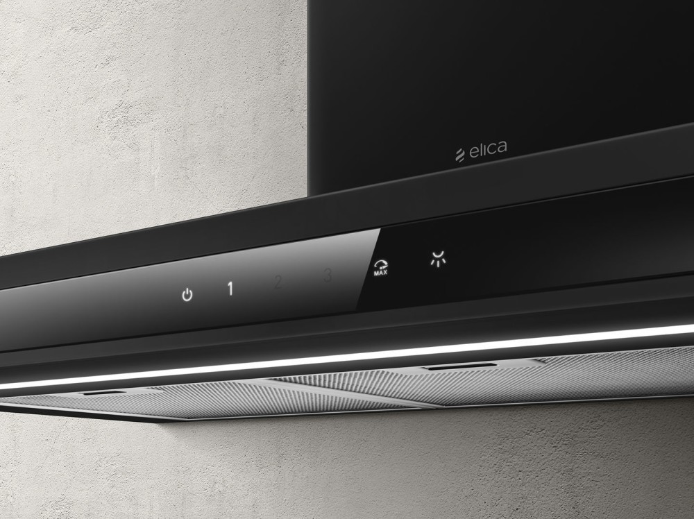 Elica Adele 24-Inch Wall Mounted Range Hood - 60cm Stainless Steel Kitchen Exhaust Fan with LED Lights - Perfect for Modern Kitchens & Open-Concept Homes