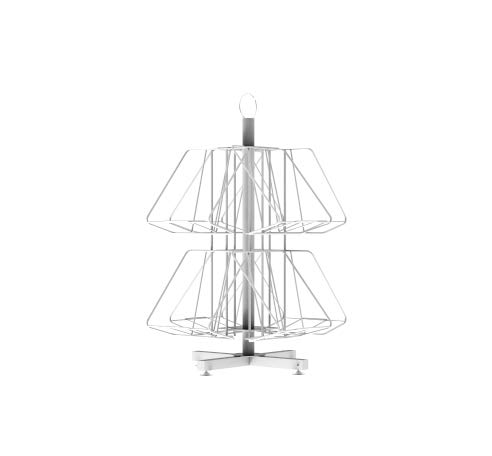 FixtureDisplays® 8-Pocket Spinning Display Rack for DVDs, Books, CDs, Postcards & Greeting Cards - Compact 6.54
