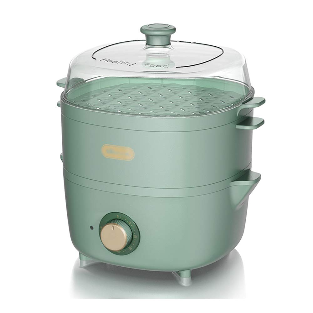 HYDZQ 220V 4L Electric Steamer - 2-Tier Multifunctional Household Steaming Pot, Portable Multi-Cooker for Healthy Meals & Breakfast | Perfect for Small Kitchens, Dorms & Office Use