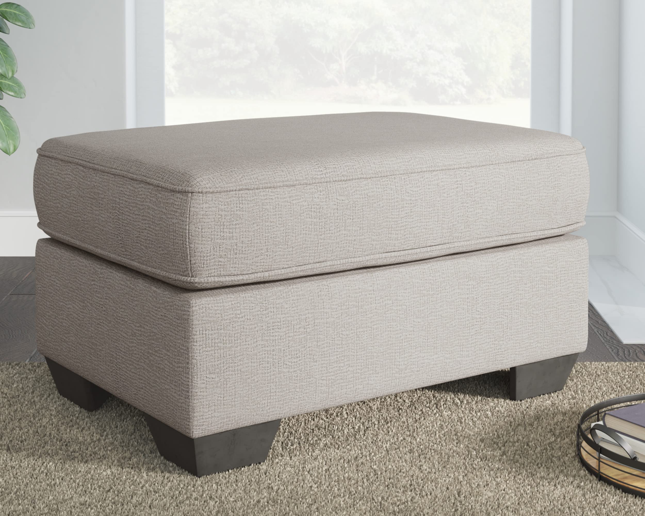 Signature Design by Ashley Greaves Modern Accent Ottoman - Gray Storage Bench for Living Room, Bedroom & Entryway | Stylish Footrest & Extra Seating
